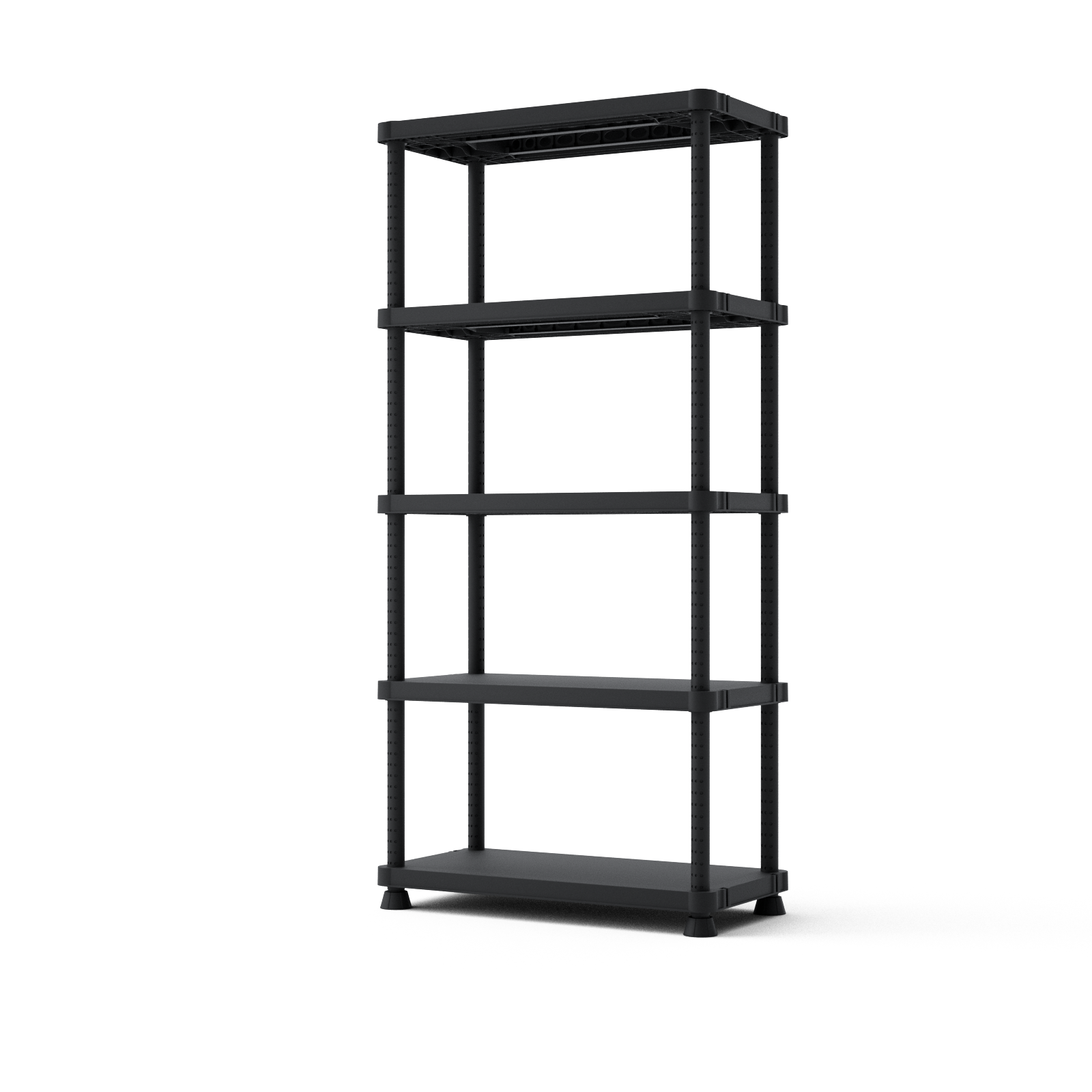 Estantería de resina negro spaceo de 187.5x90x45cm y 250kg máx. de carga