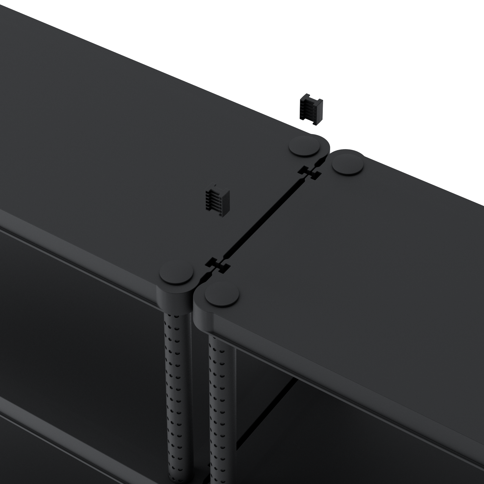 Scaffale in kit 5 ripiani L 90 x P 45 x H 187.5 cm nero, portata per ripiano 50 kg - 9