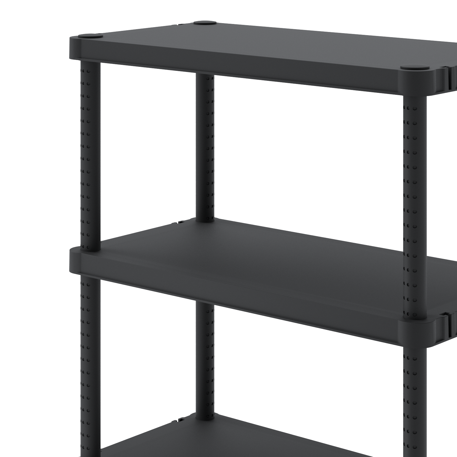 Scaffale in kit 5 ripiani L 90 x P 45 x H 187.5 cm nero, portata per ripiano 50 kg - 14