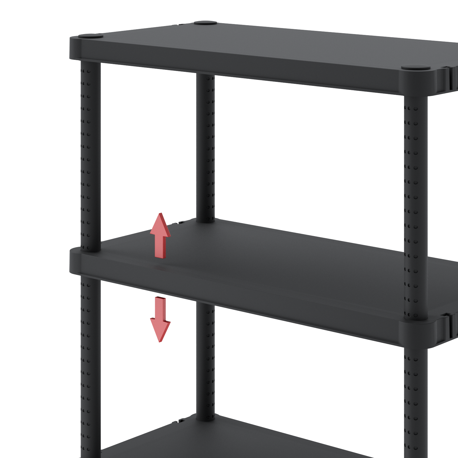 Scaffale in kit 5 ripiani L 90 x P 45 x H 187.5 cm nero, portata per ripiano 50 kg - 15