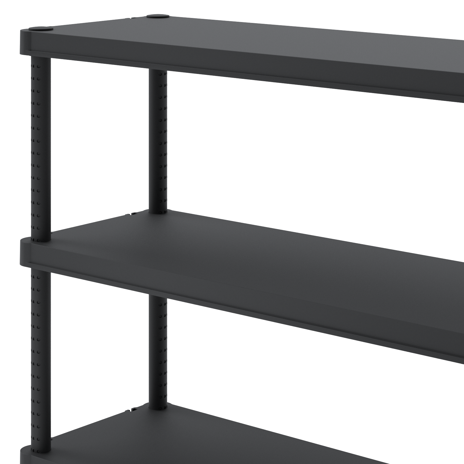 Scaffale in kit 5 ripiani L 120 x P 45 x H 187.5 cm nero, portata per ripiano 50 kg - 10