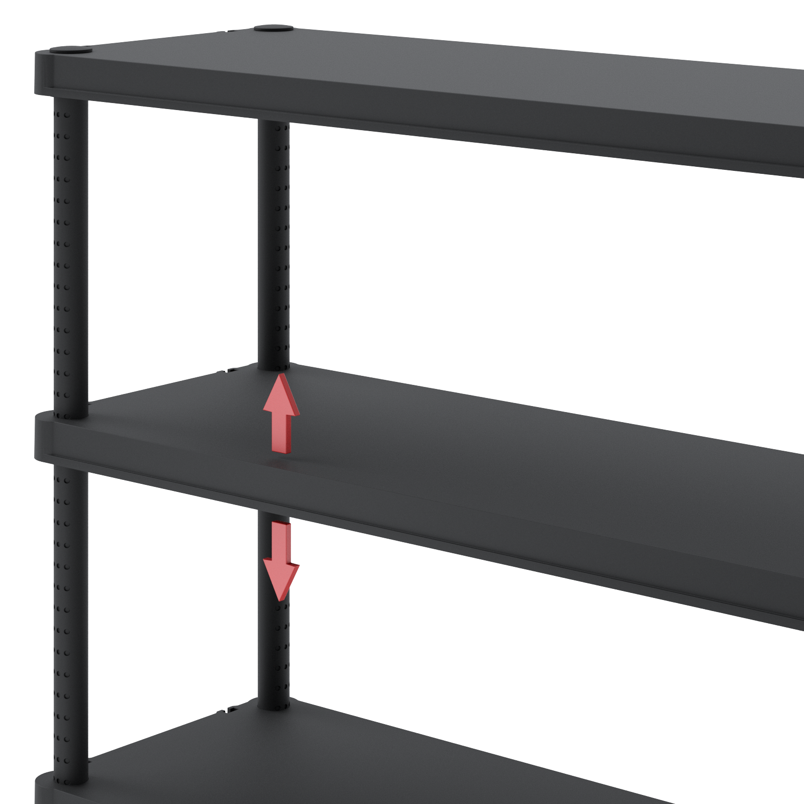 Scaffale in kit 5 ripiani L 120 x P 45 x H 187.5 cm nero, portata per ripiano 50 kg - 11