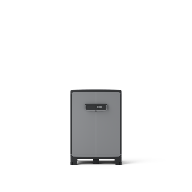 Armoire basse polypropylène 1 étagère SPACEO, l.65 x H.93 x P.39 cm