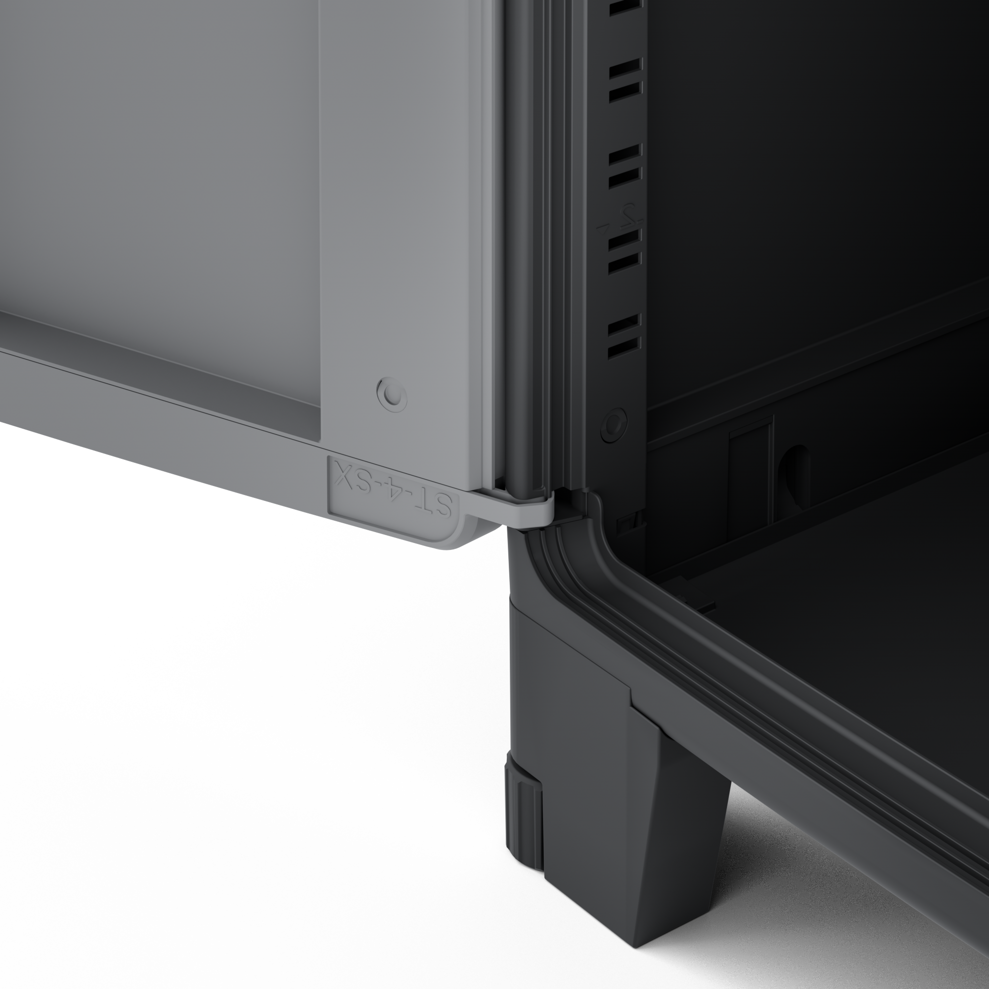 Armadio basso Excellence SPACEO in polipropilene, nero L 65 x H 93 x P 39 cm 2 ante, adatto per interno/esterno - 17