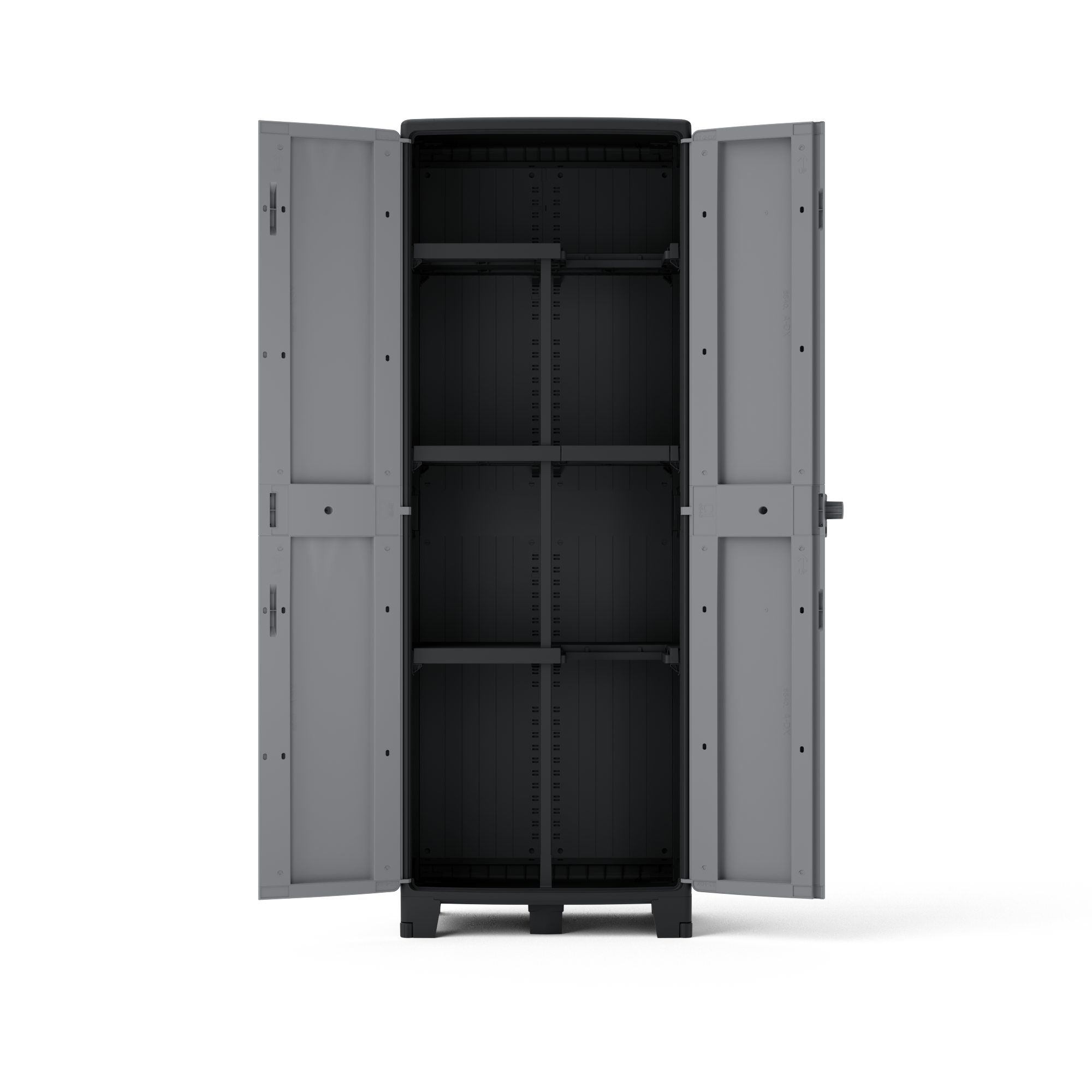 Armario alto multiusos Spaceo Wendy 180x65x39 cm gris, negro - 10