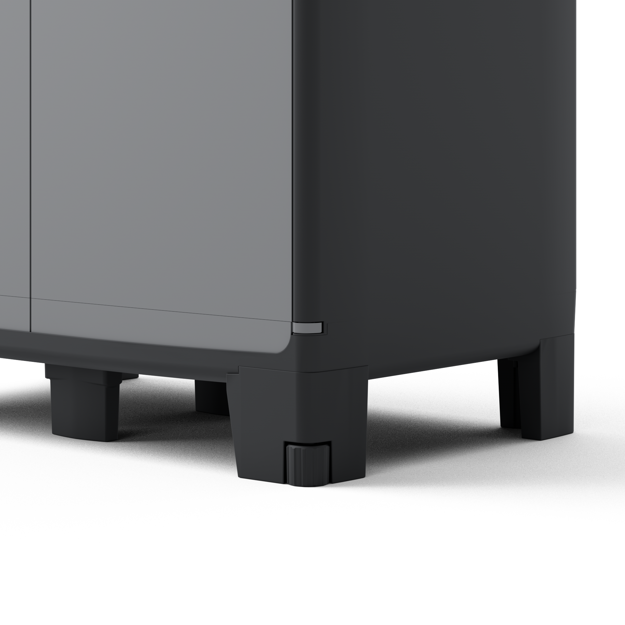 Armario alto multiusos Spaceo Wendy 180x65x39 cm gris, negro - 19