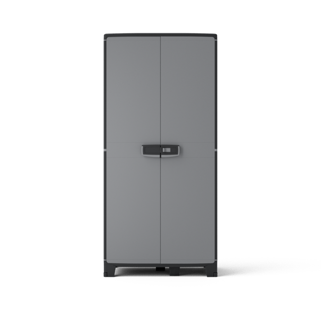 Armoire haute résine 3 étagères SPACEO, l.85 x H.180 x P.52 cm