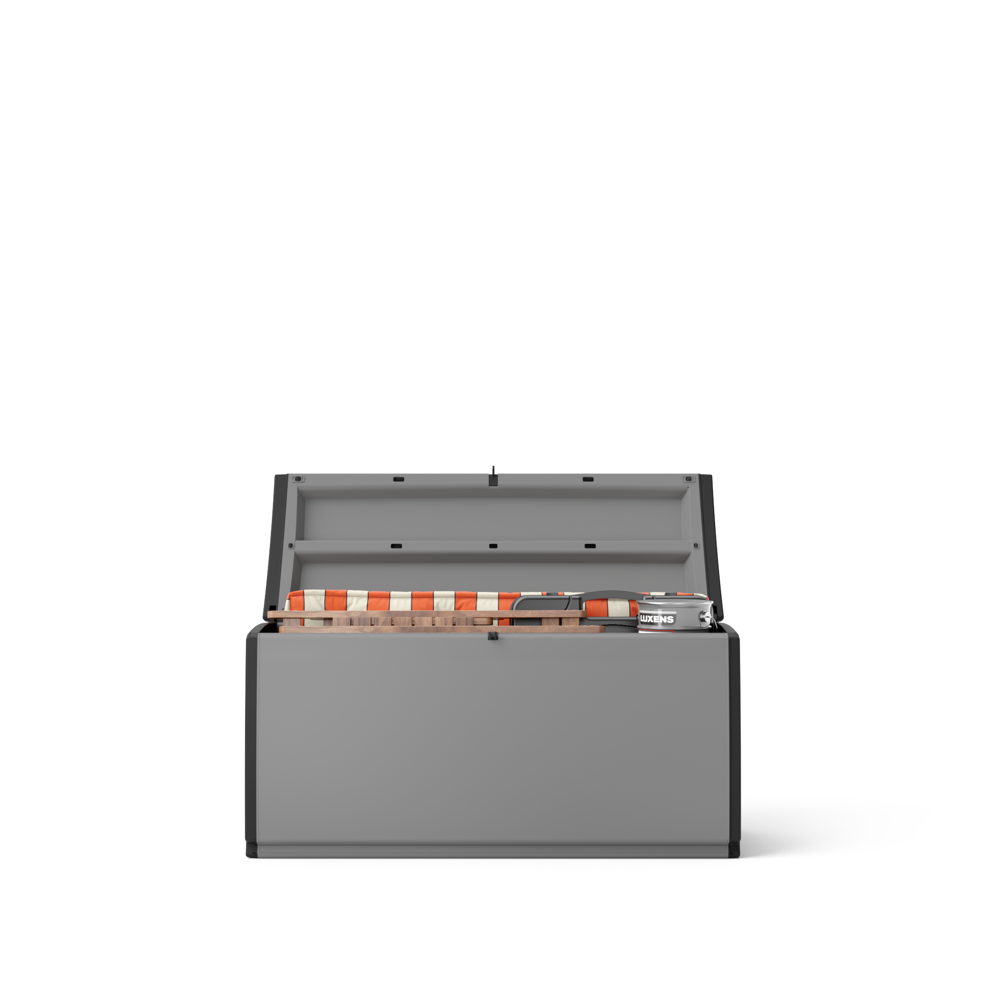 Baule panchina SPACEO Exellence in resina grigio L 120 x H 57 x P 54 cm - 9