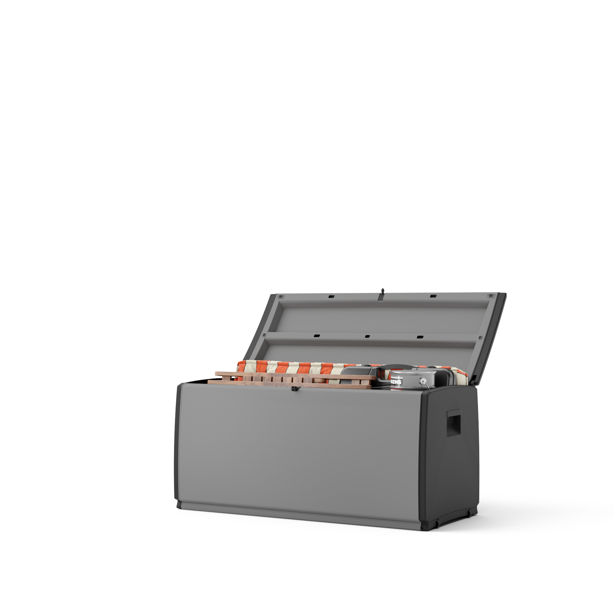 Baule panchina SPACEO Exellence in resina grigio L 120 x H 57 x P 54 cm - 7