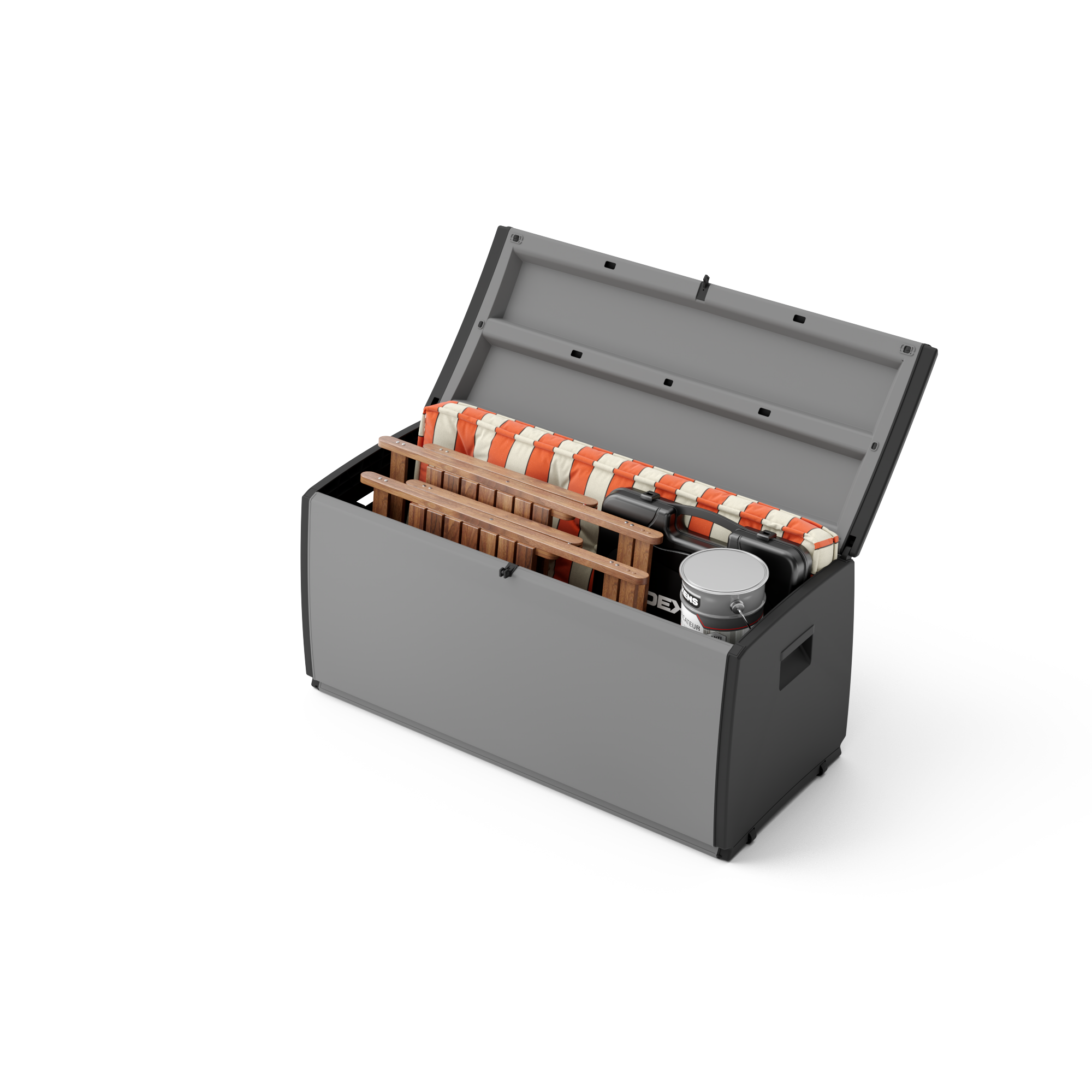 Baule panchina SPACEO Exellence in resina grigio L 120 x H 57 x P 54 cm - 8