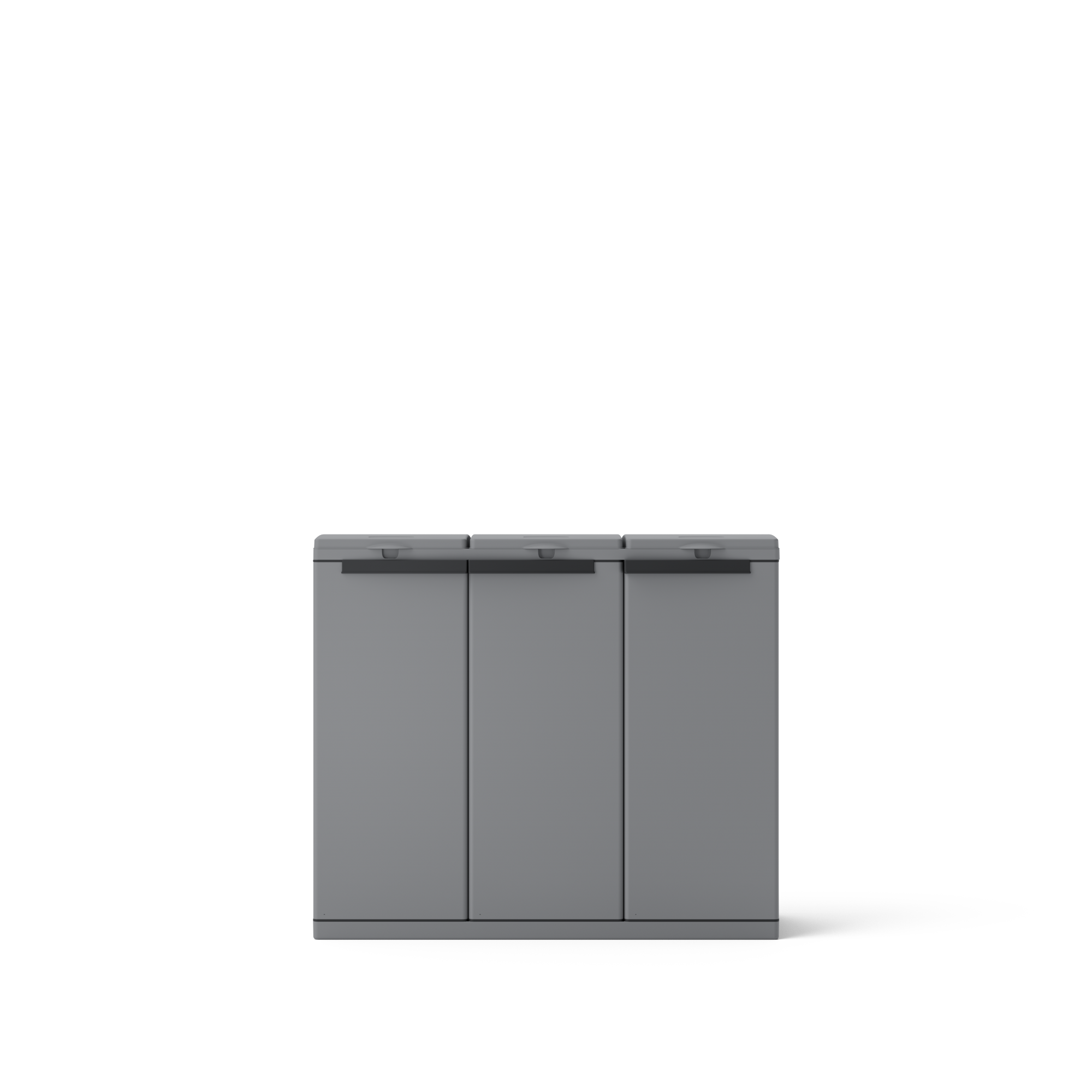 Armario para reciclaje ecoline 3 puertas 88.7x102x39 cm gris