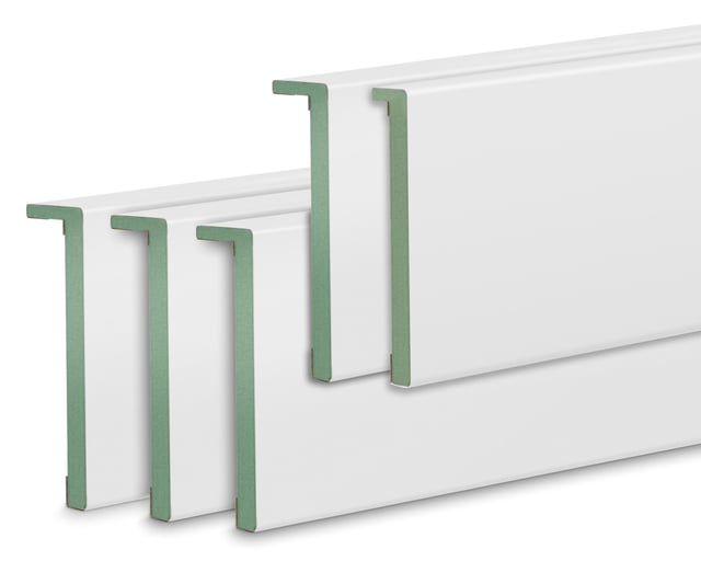Pack 5 guarnições encaixe lacado branco 70x15 cm