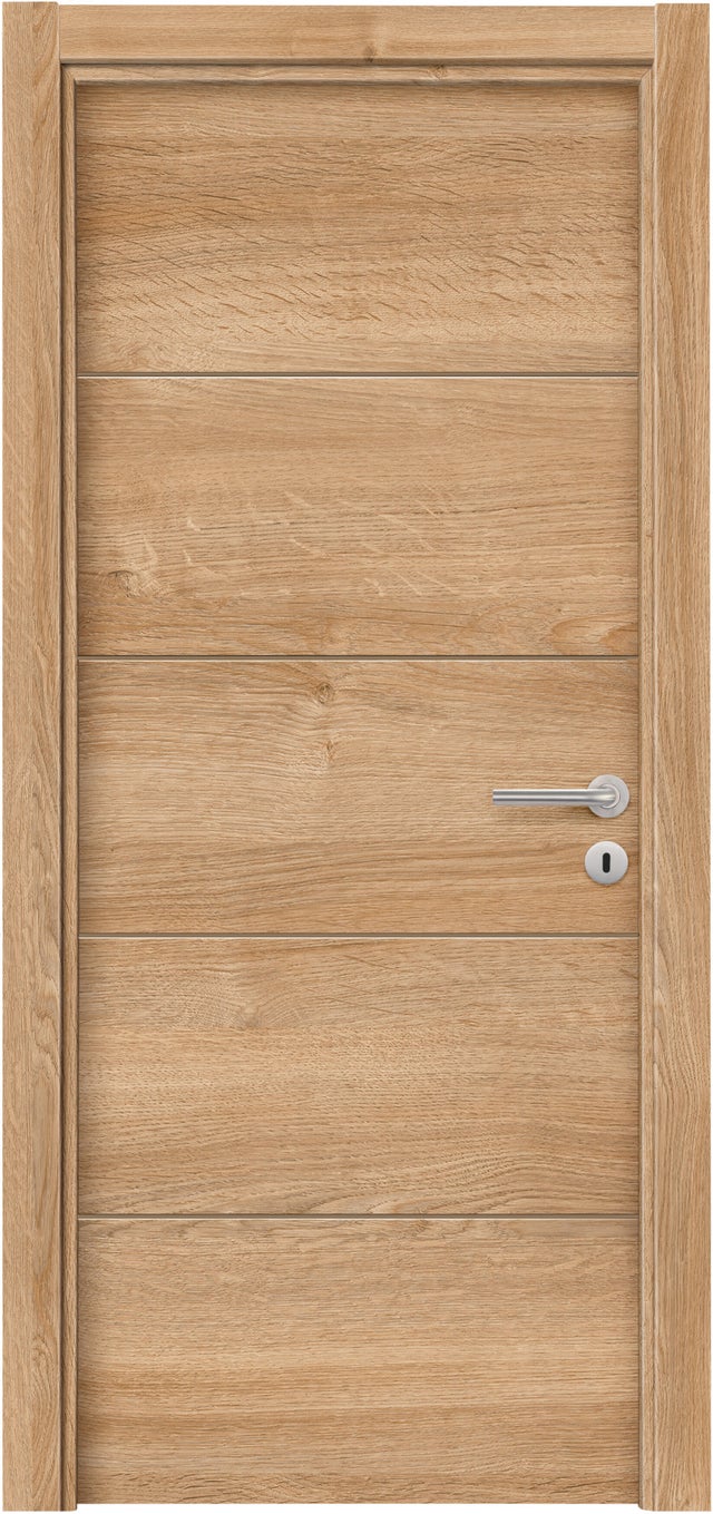Bloco de porta interior  BERNA CEGA CARVALHO ESQUERDA 9X72.5CM