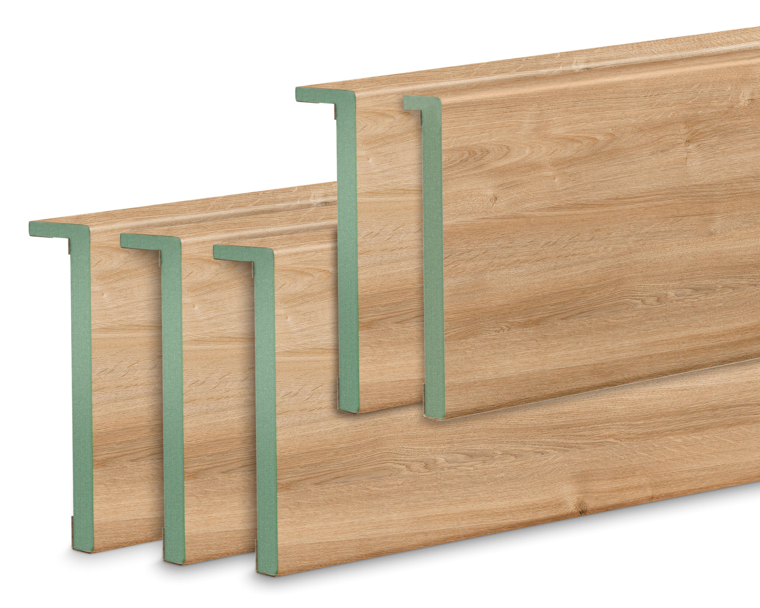 Kit de 5 tapetas roble nature de mdf hidrófugo de 70 mm de ancho