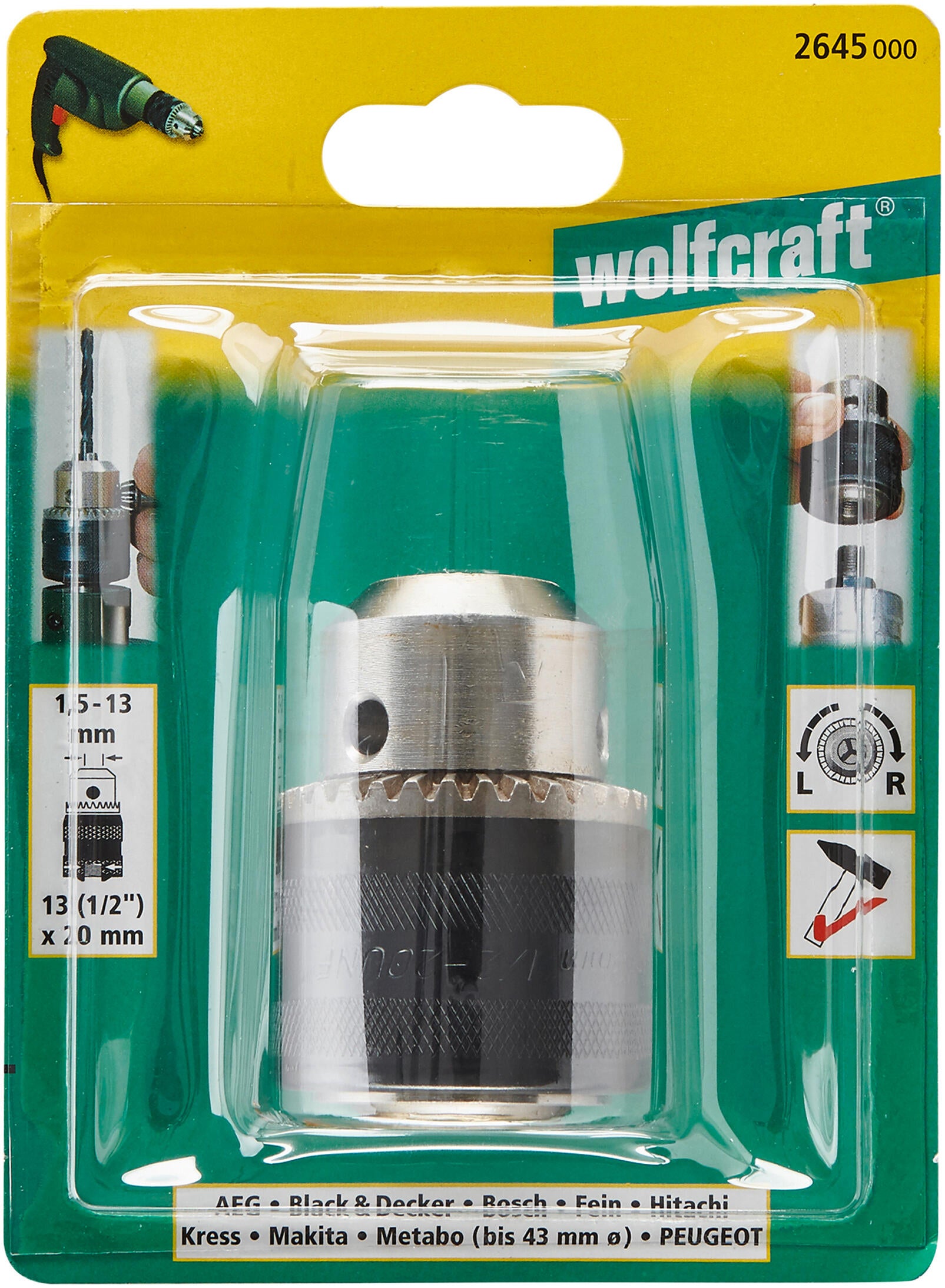 Porta-brocas WOLFCRAFT 2645000 - 2
