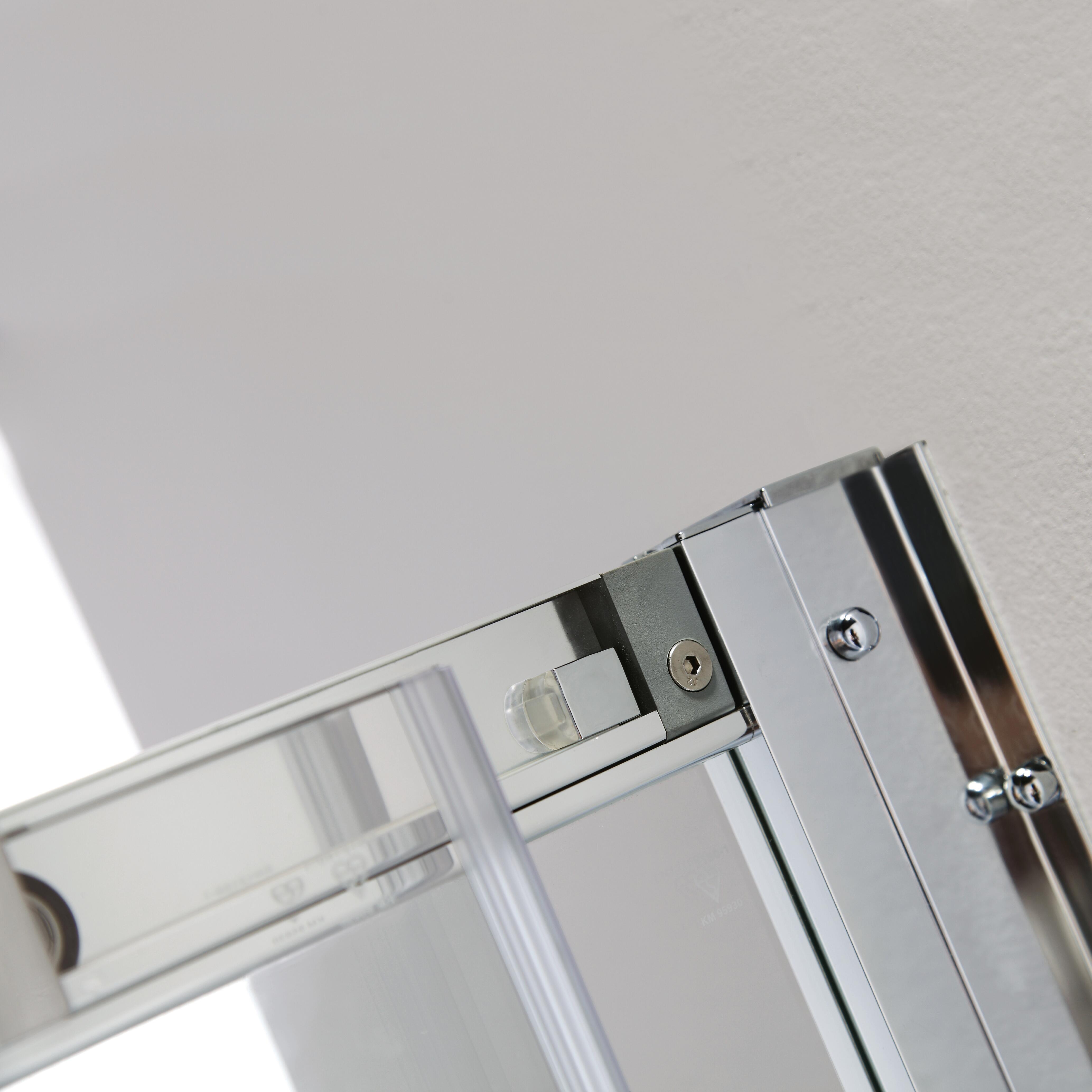 Box doccia angolare con porta scorrevole, vetro 6 mm, L 85-90 cm x L 90 cm, H 195 cm, cromo Slimline - 3