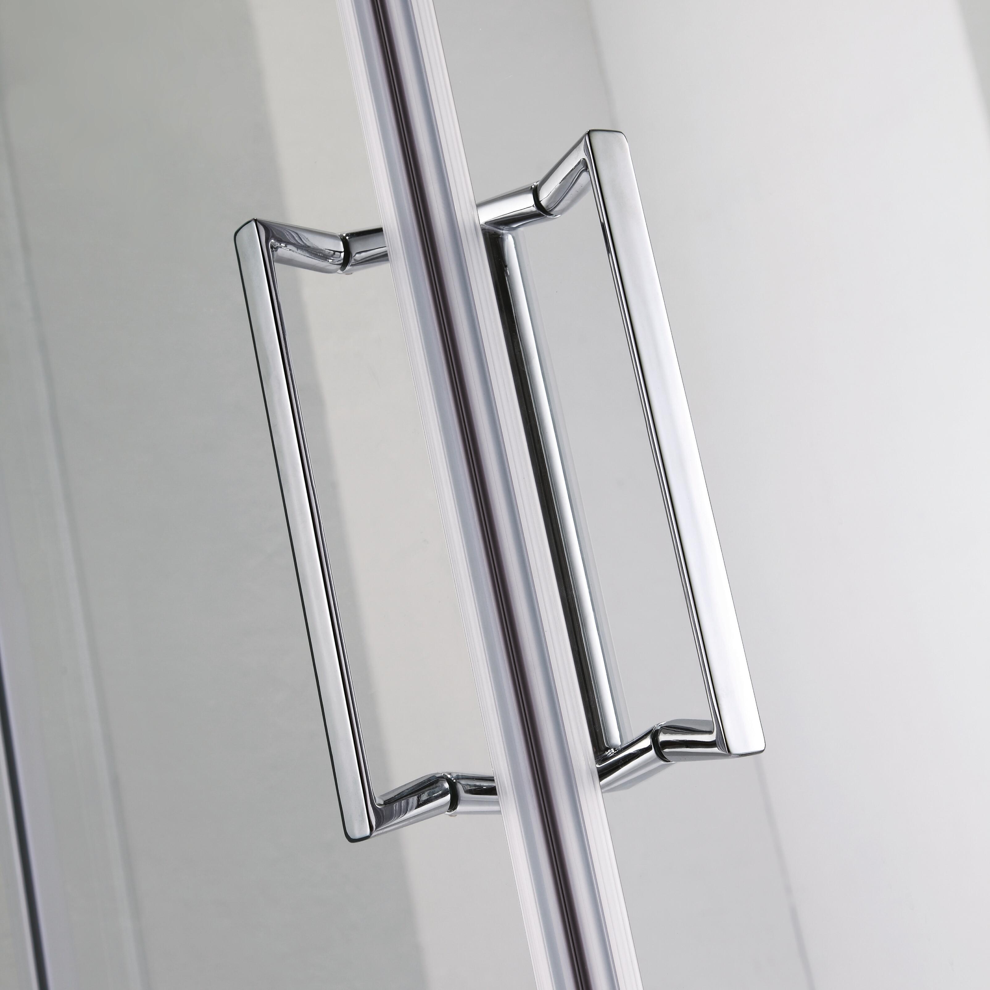 Box doccia angolare con porta scorrevole, vetro 6 mm, L 85-90 cm X L 80 cm, H 195 cm, cromo Slimline - 5