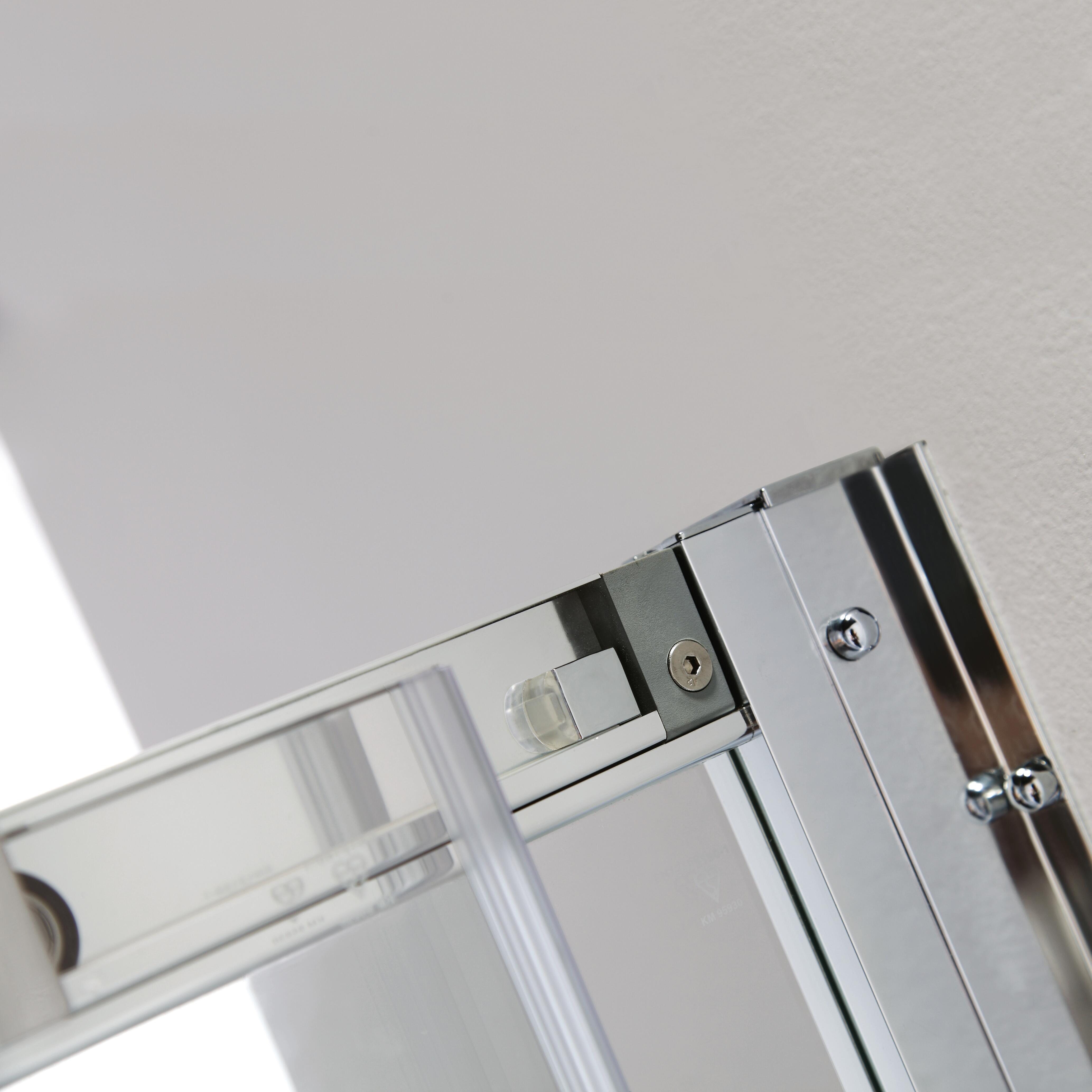 Box doccia angolare con porta scorrevole, vetro 6 mm, L 85-90 cm X L 80 cm, H 195 cm, cromo Slimline - 3