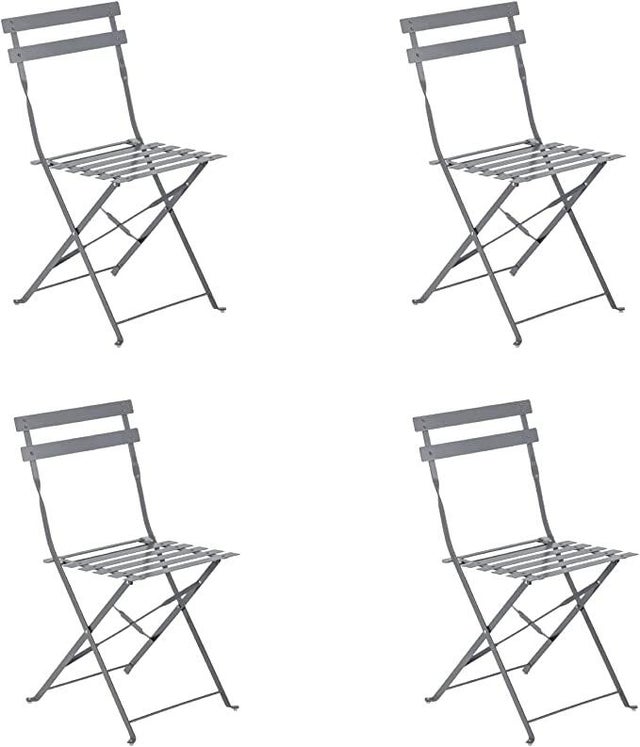 Conjunto 4 cadeiras de refeição cinzento escuro Naterial Flora