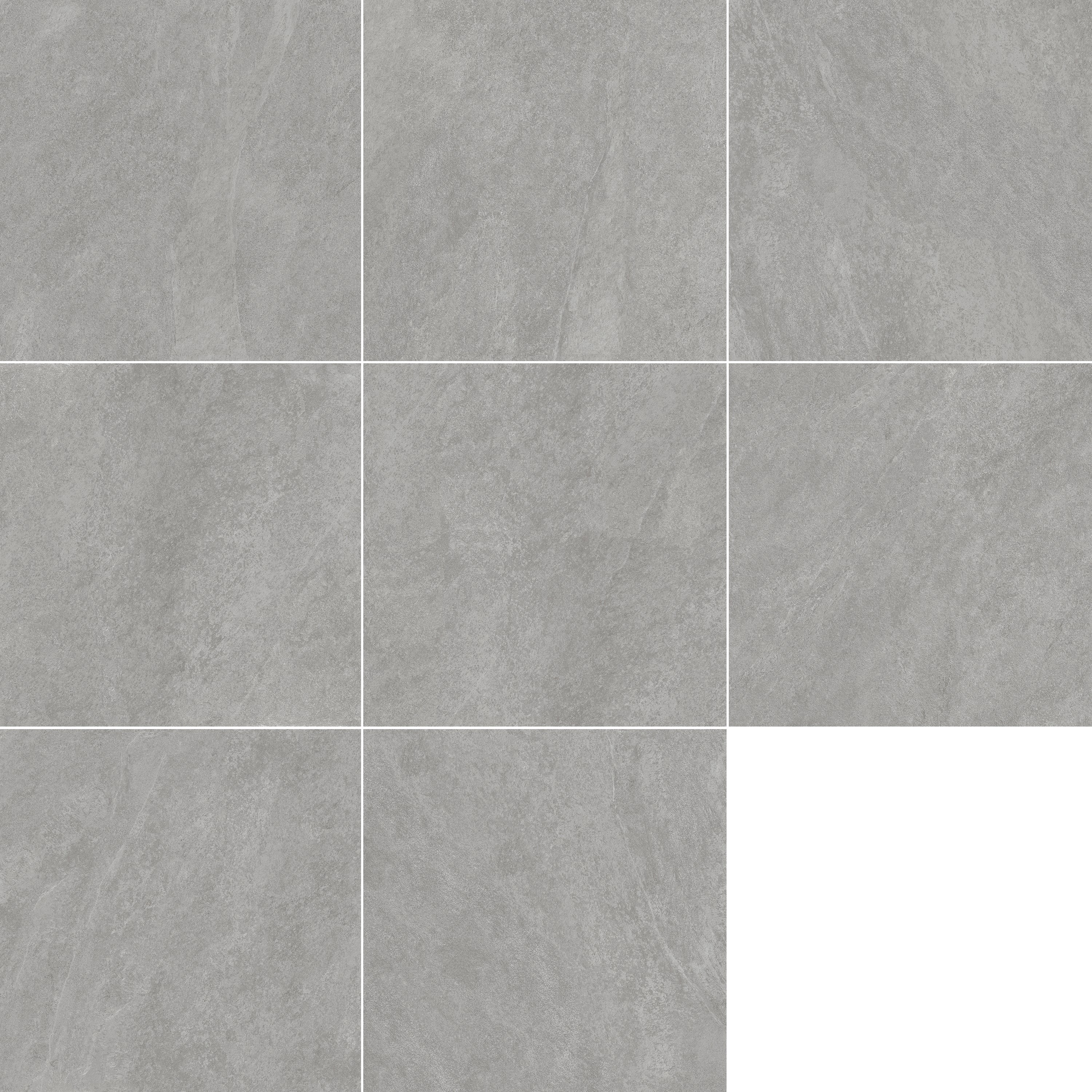 Piastrella da pavimento e rivestimento interno in gres porcellanato 60.4 x 60.4 cm non rettificato smaltato grigio satinato Quartzite traffico intenso (pei 4/5) Sp. 7.4 mm 1.46 mq - 10