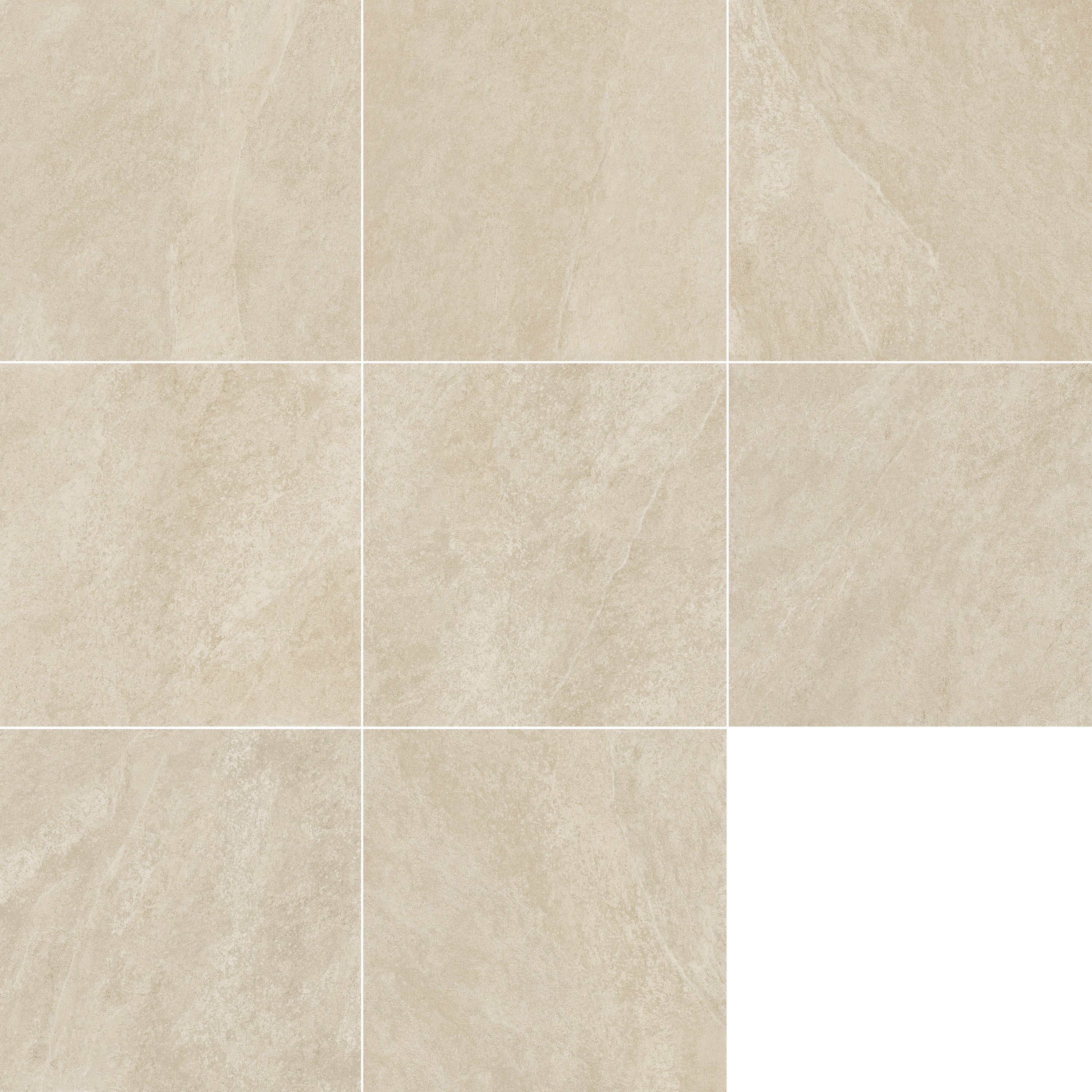Piastrella da pavimento interno in gres porcellanato 60.4 x 60.4 cm smaltato beige satinato Quartzite traffico intenso (pei 4/5) Sp. 7.4 mm 1.46 mq - 11