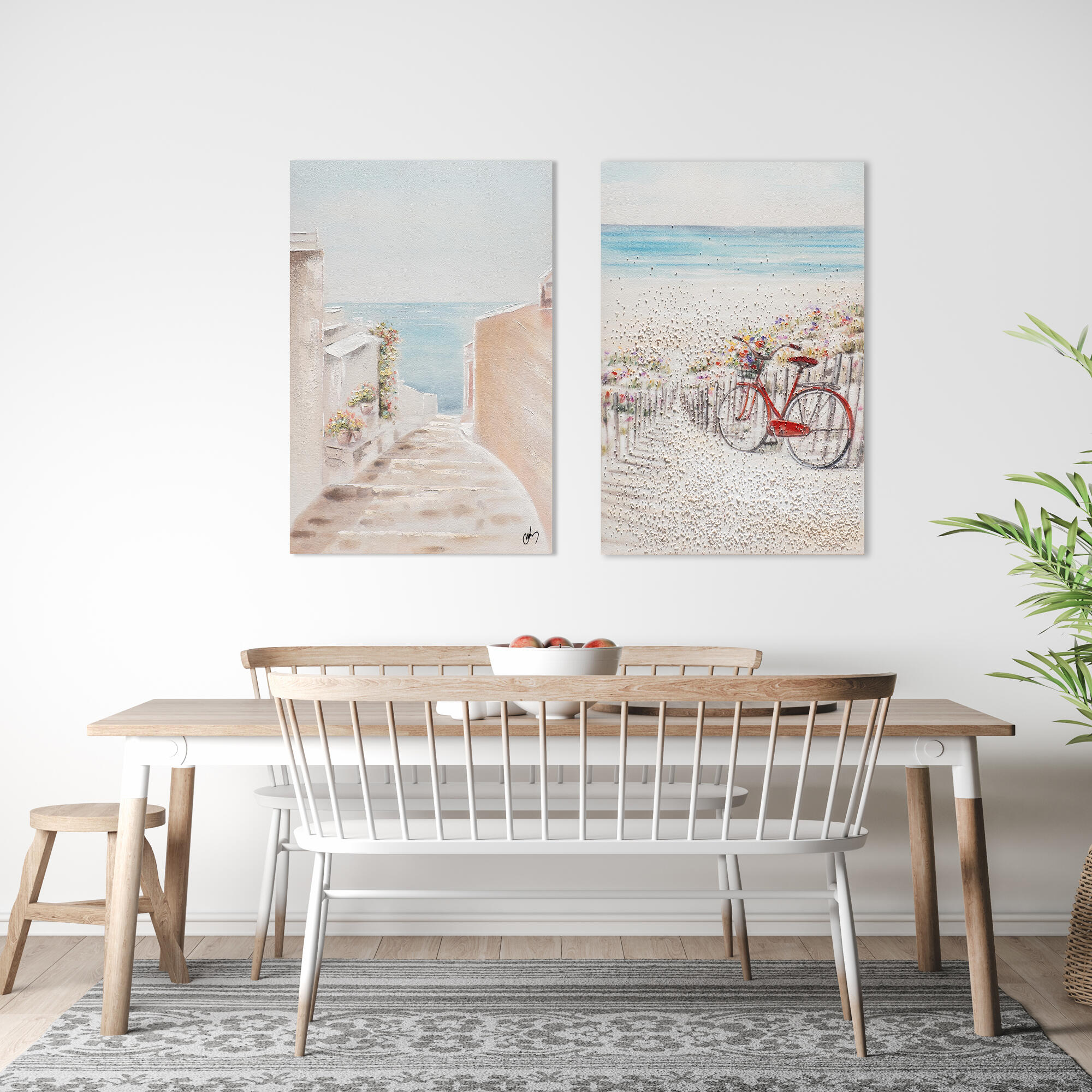Tela pintada 60 x 90 cm CAMINHO MAR - 4