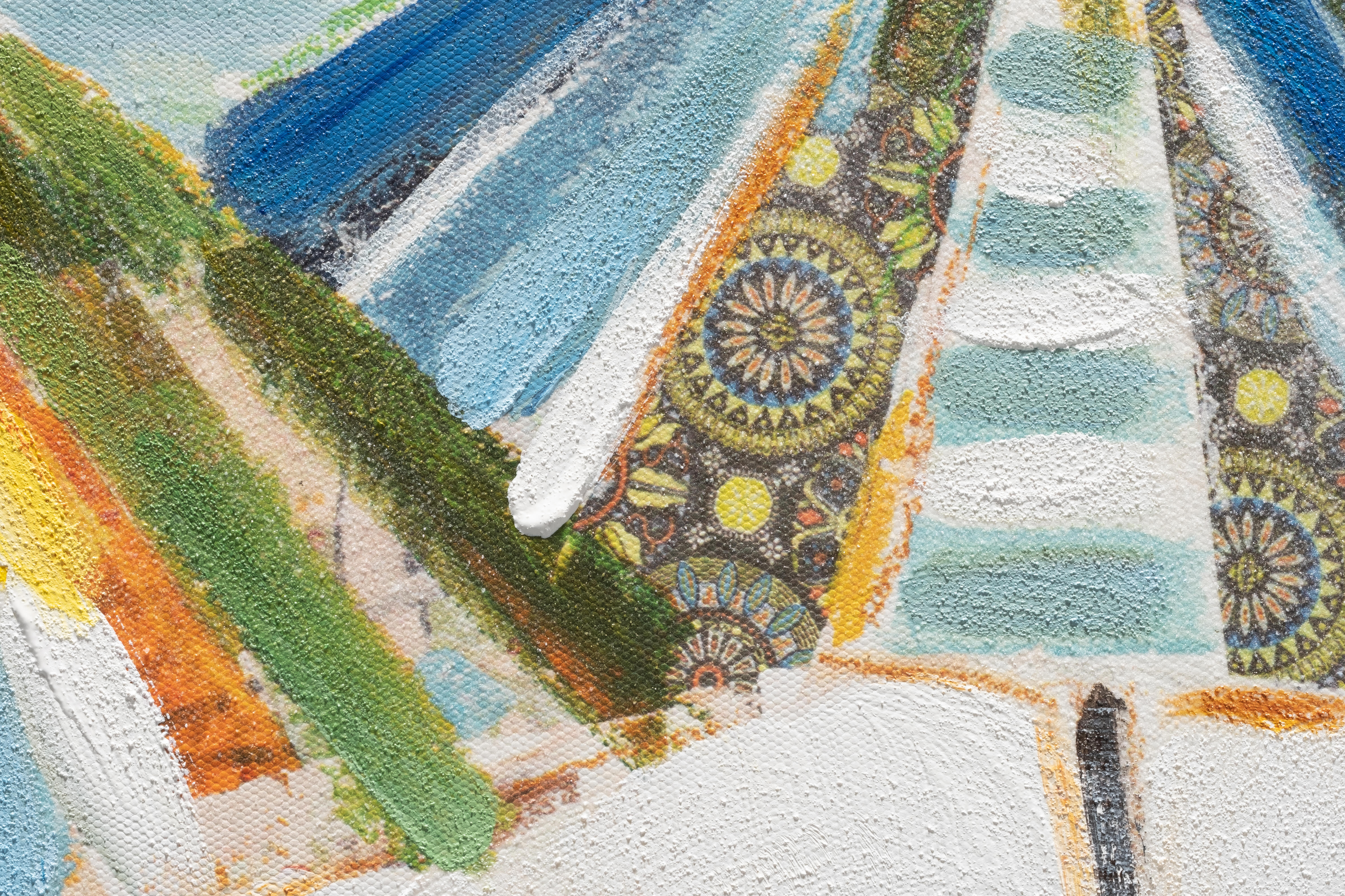 Tela pintada 30 x 90 cm PRAIA GUARDA SOIS - 4