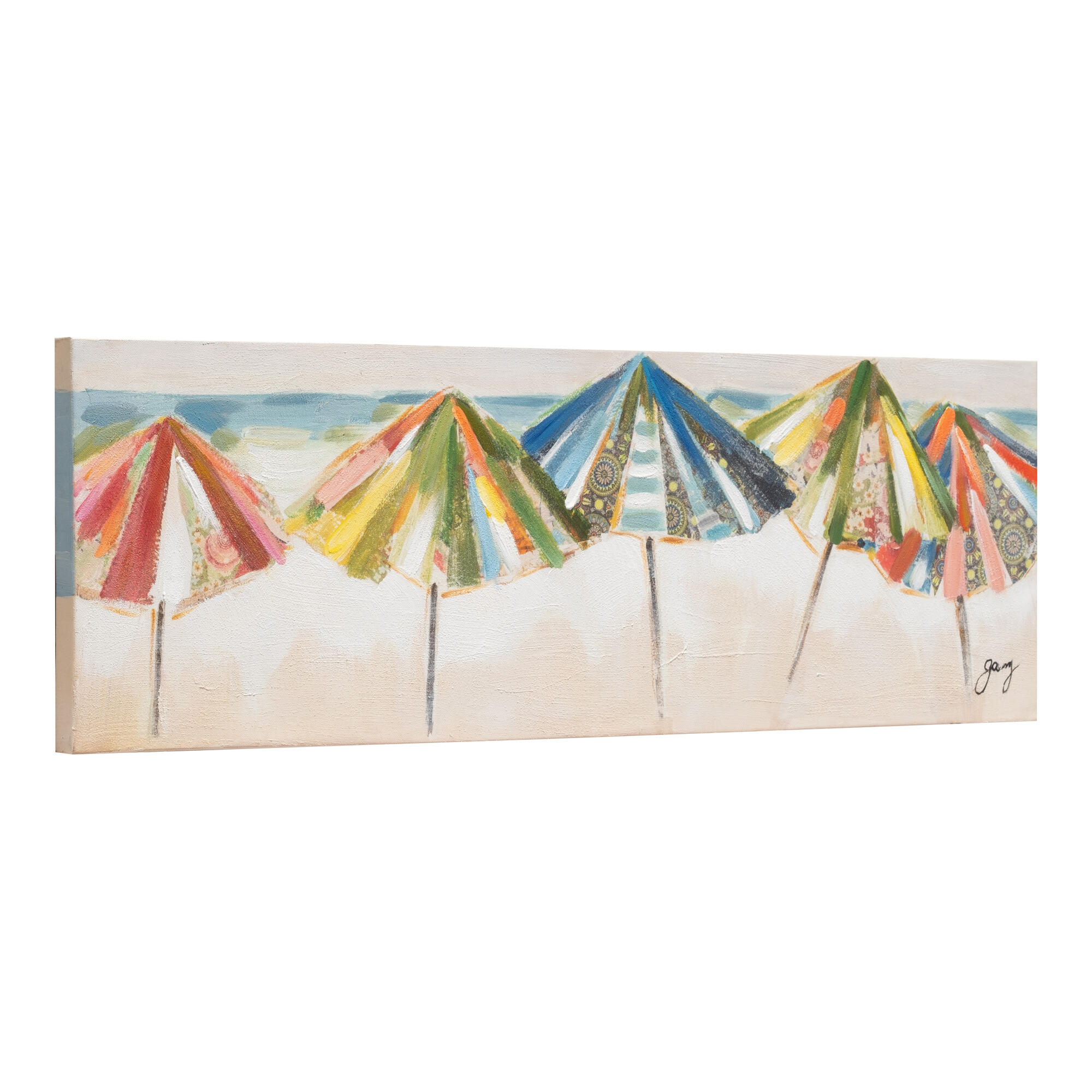 Tela pintada 30 x 90 cm PRAIA GUARDA SOIS - 2