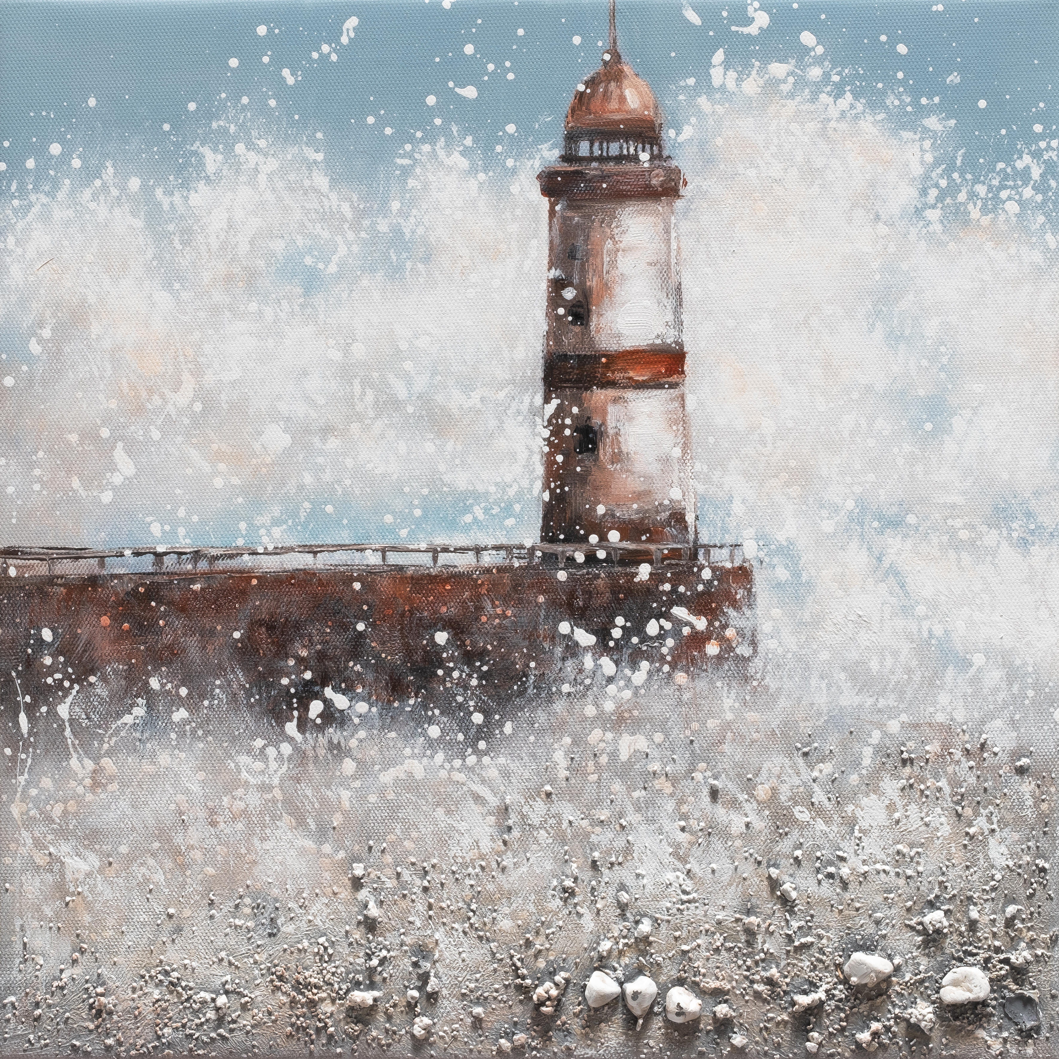 Tela pintada 30 x 30 cm FAROL - 2