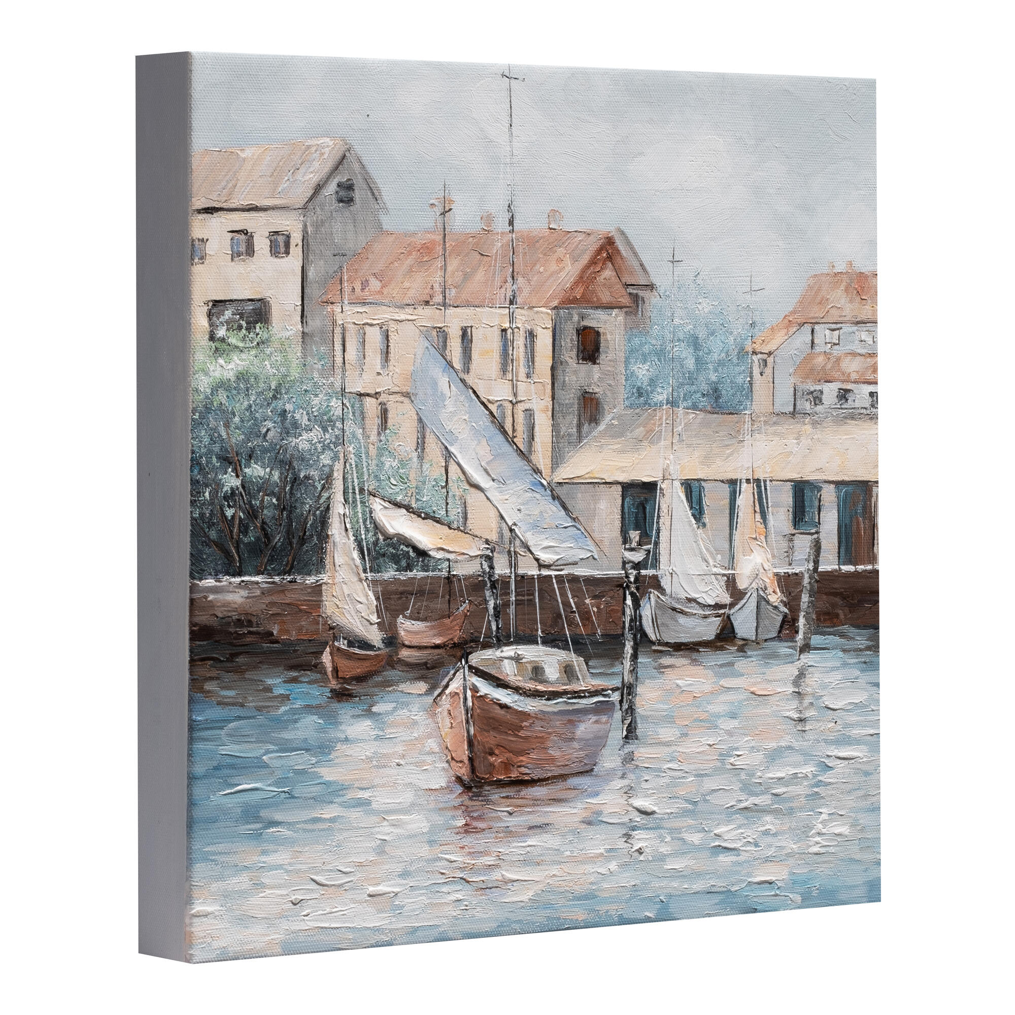 Tela pintada 30 x 30 cm PAISAGEM COSTEIRA - 2