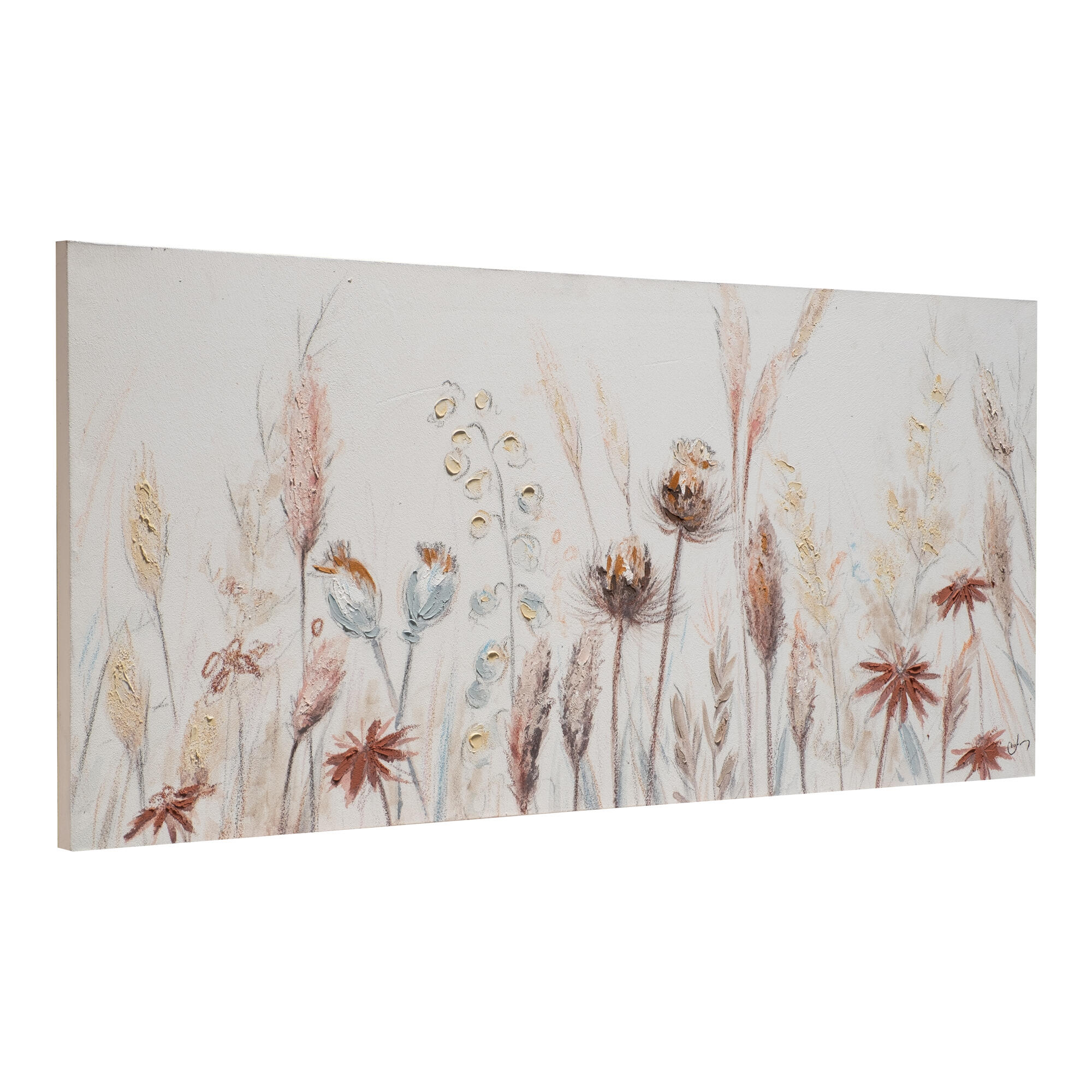 Tela pintada 65 x 150 cm FLORES PASTEL - 2