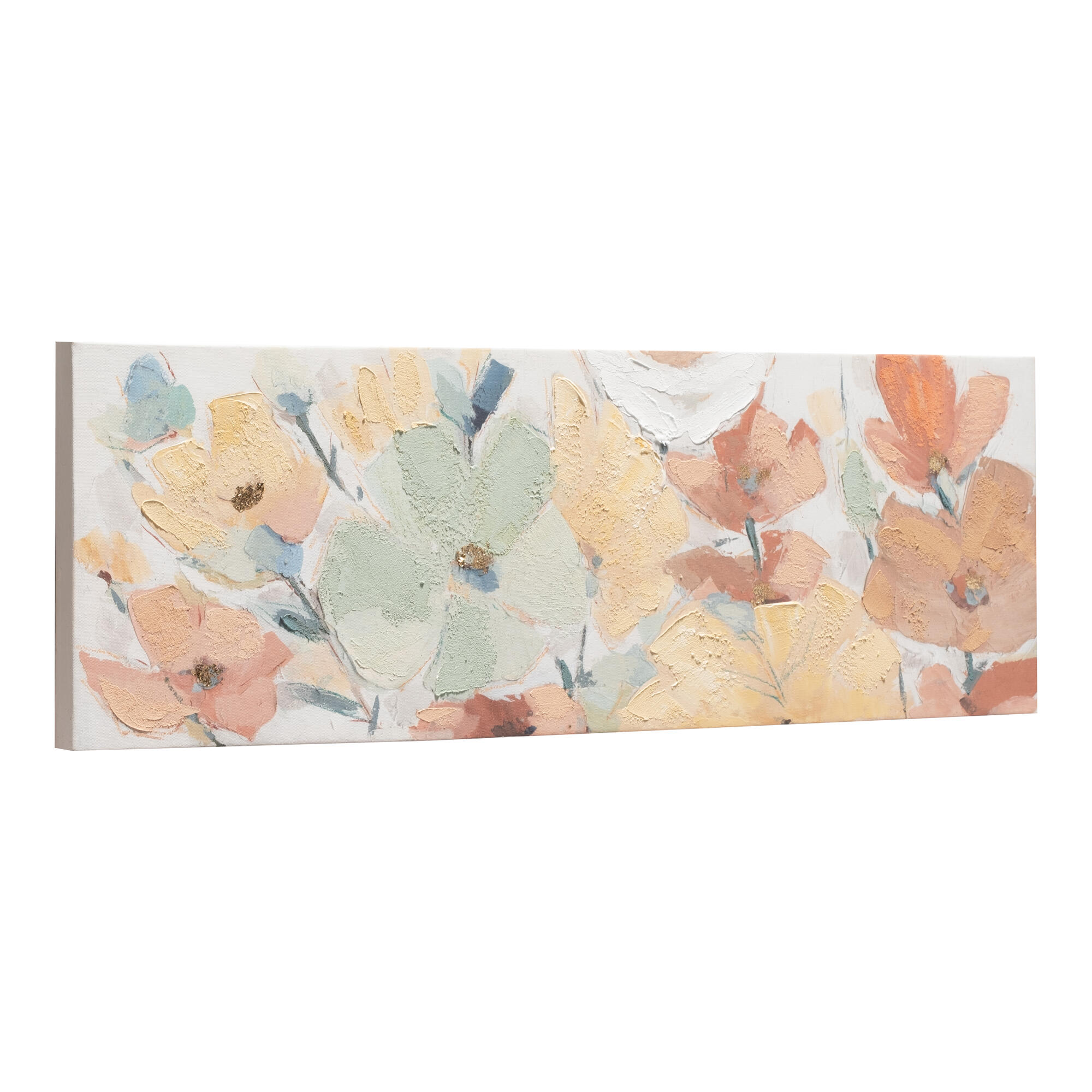 Tela pintada 30 x 90 cm FLORES MULTICOLORES - 2