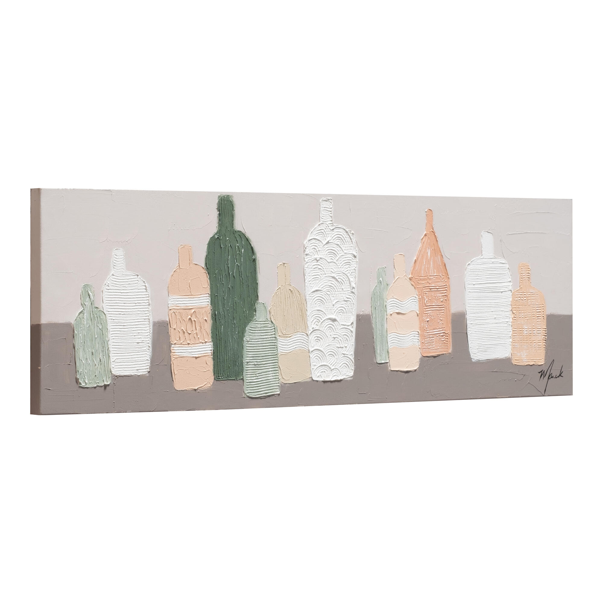 Tela pintada 30 x 90 cm GARRAFAS - 2