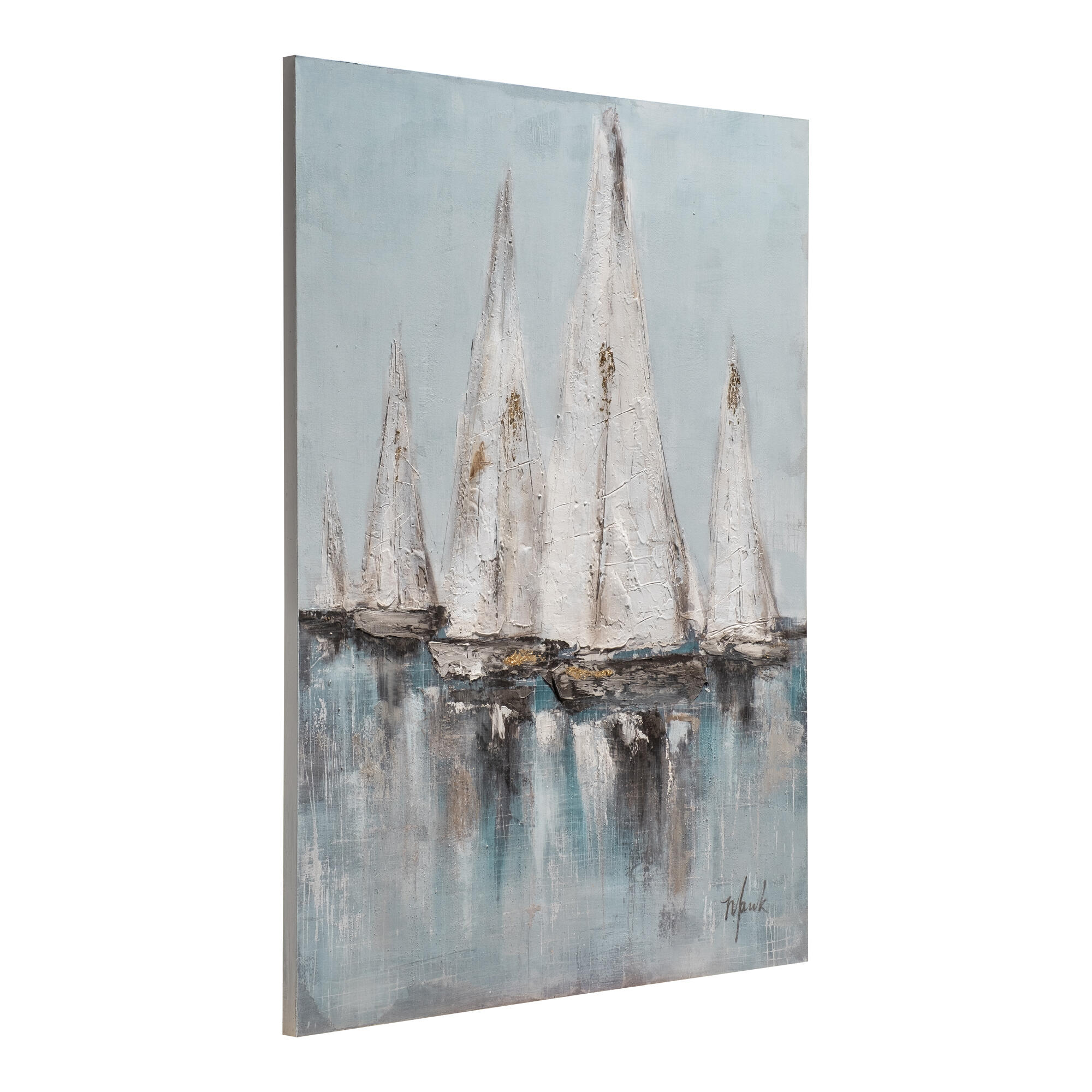 Tela pintada 90 x 120 cm BARCOS A VELA - 2