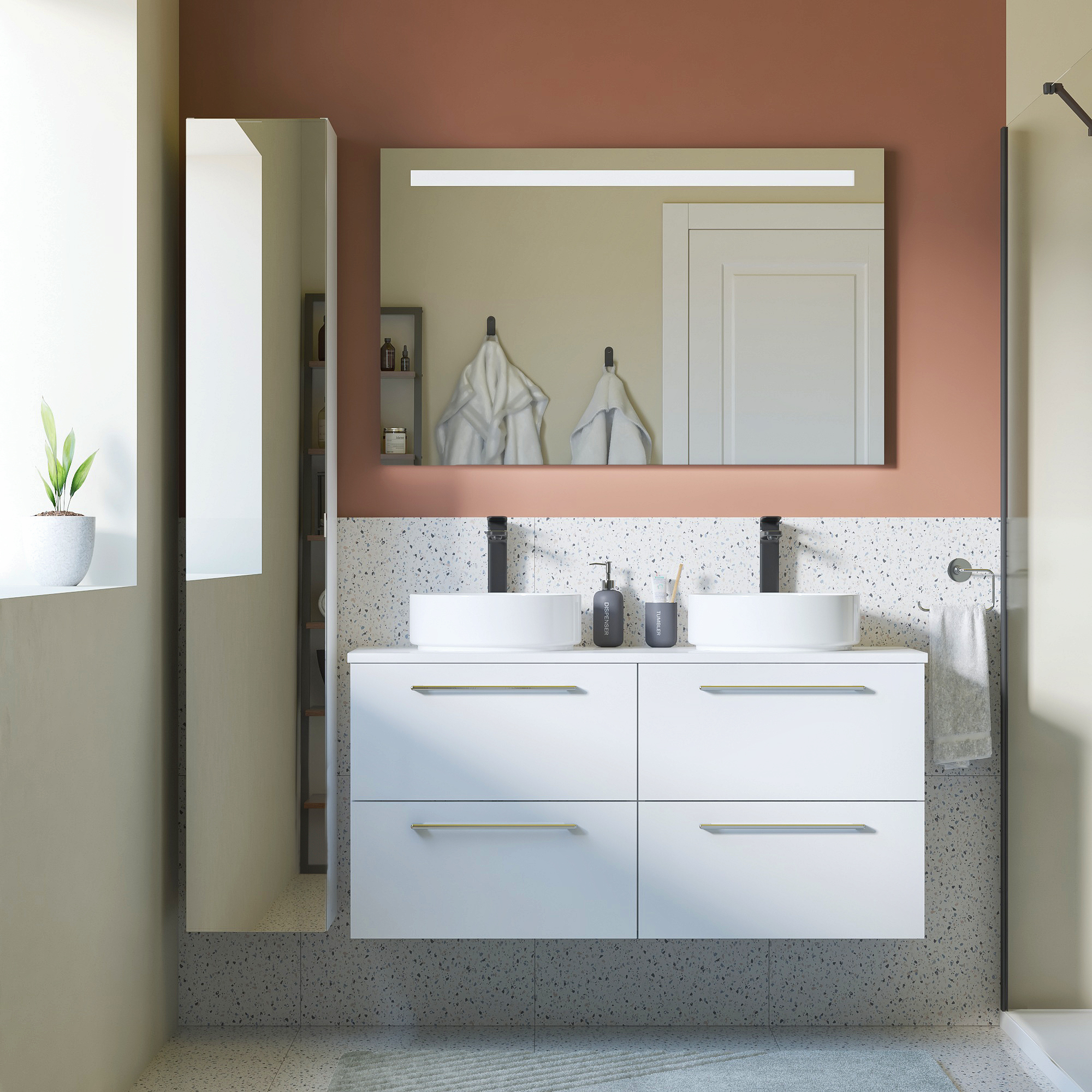 Szafka pod umywalkę Remix Biała 60 Sensea - 11