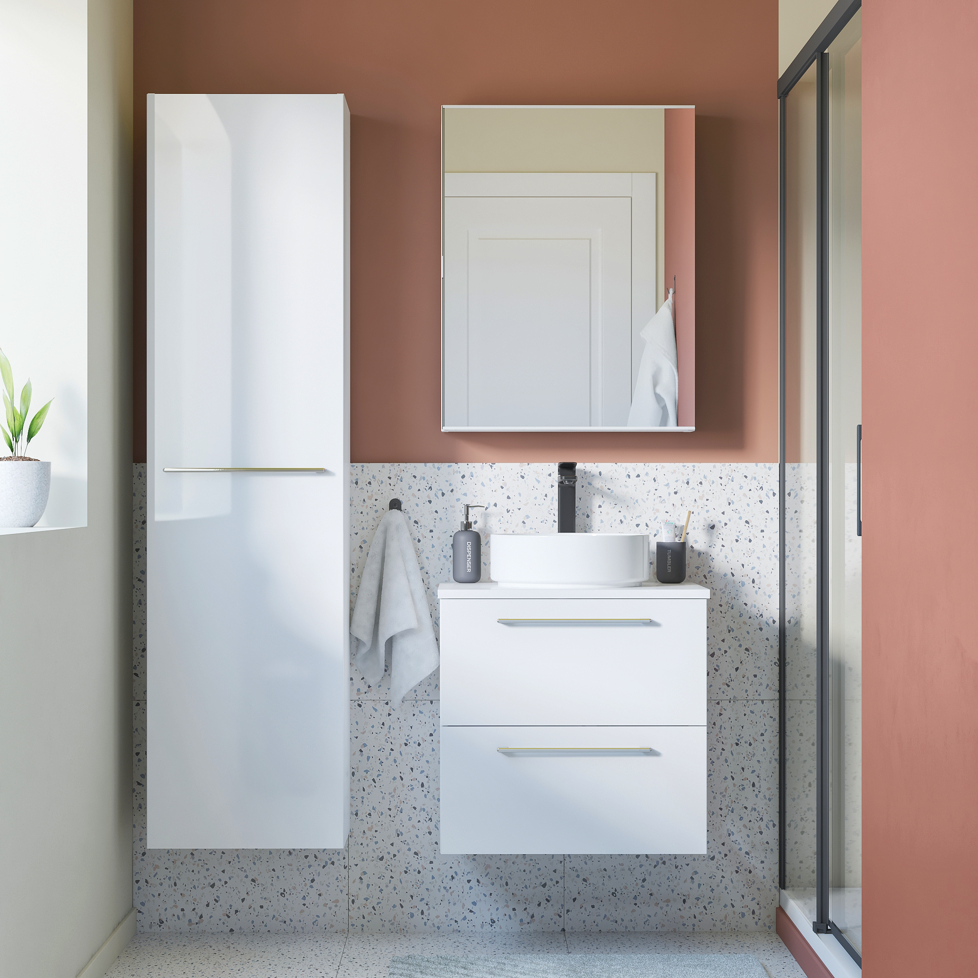 Szafka pod umywalkę Remix Biała 60 Sensea - 12