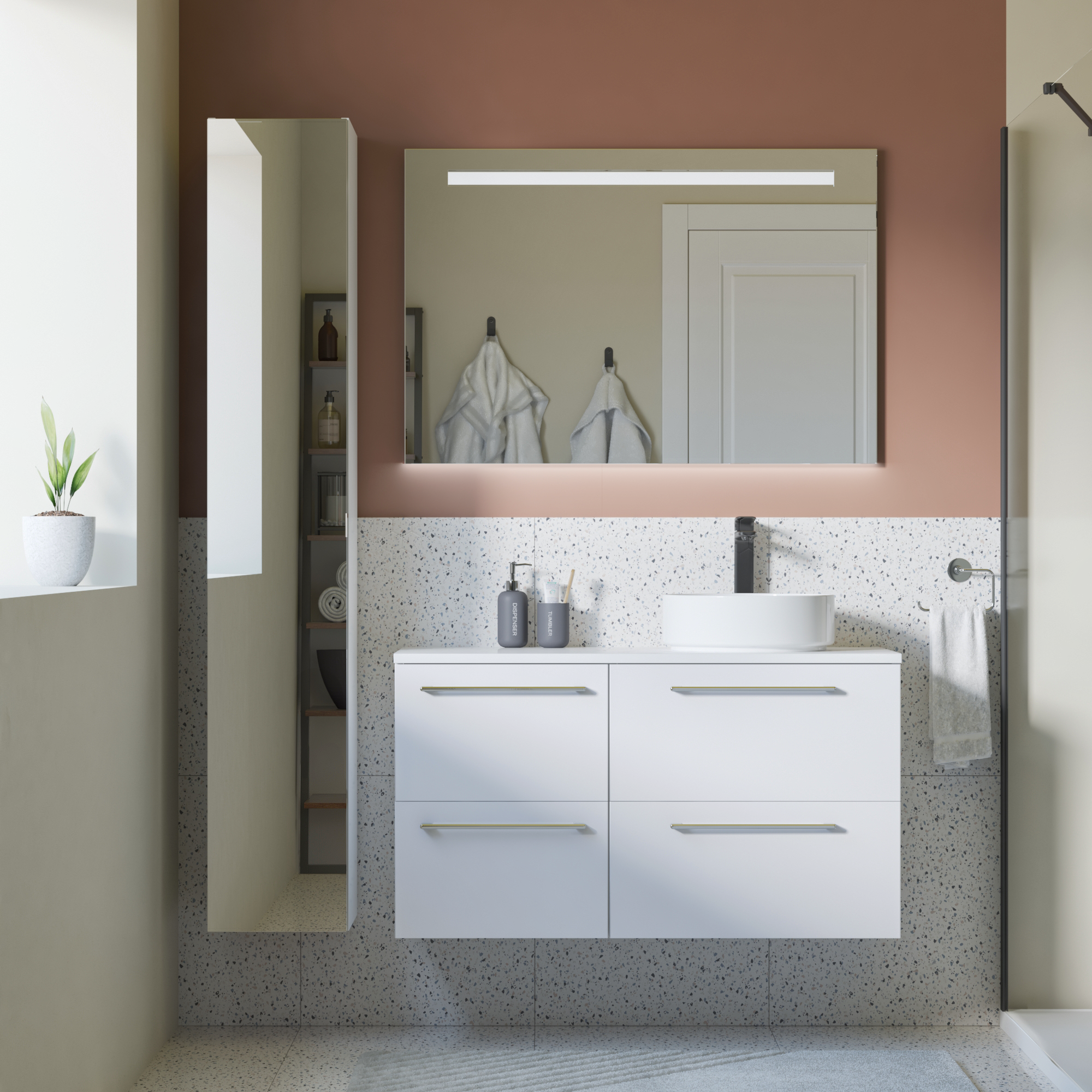 Szafka pod umywalkę Remix Biała 60 Sensea - 8