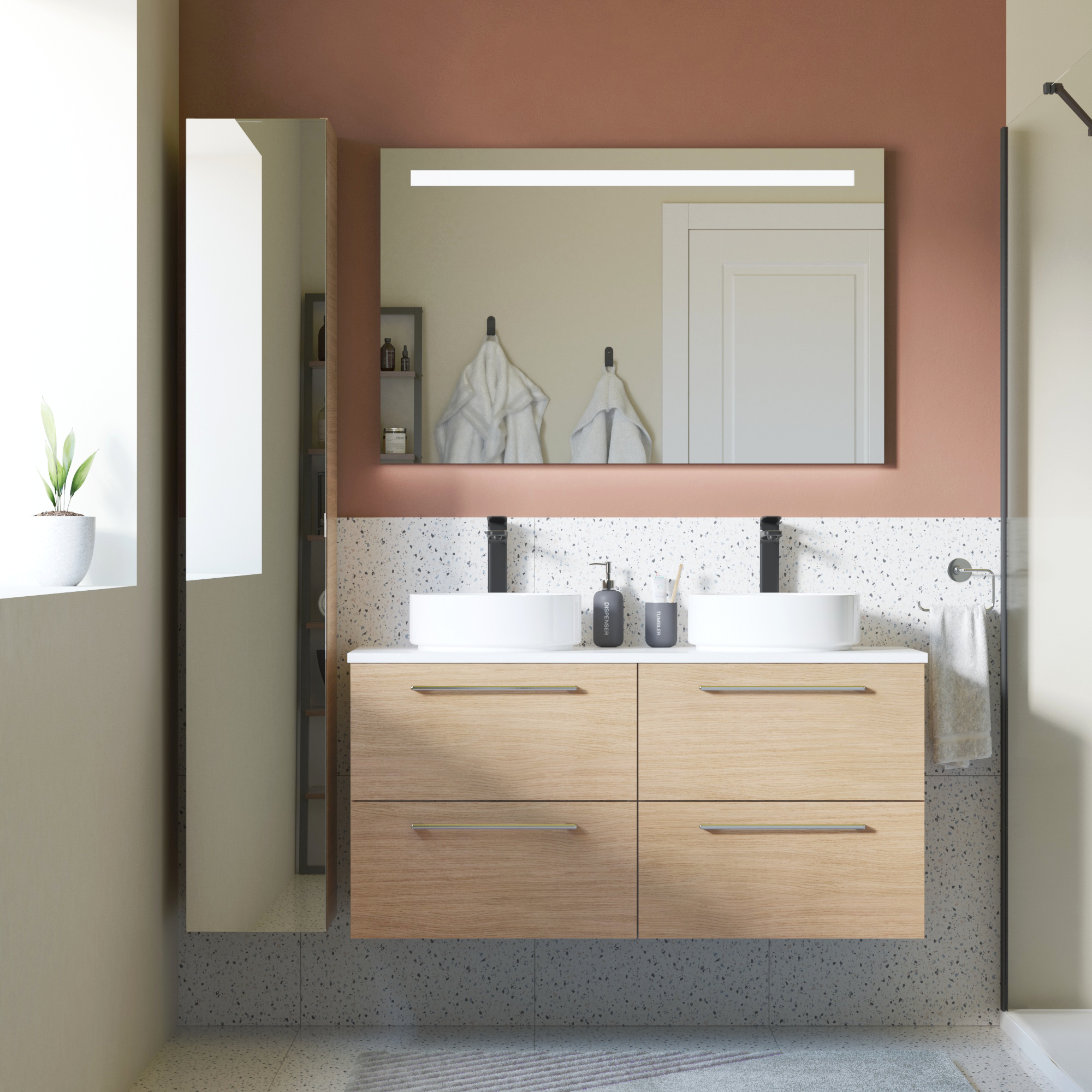 Anta mobile da bagno specchio SENSEA L 30 x H 172.9 x Sp 1.8 cm - 6