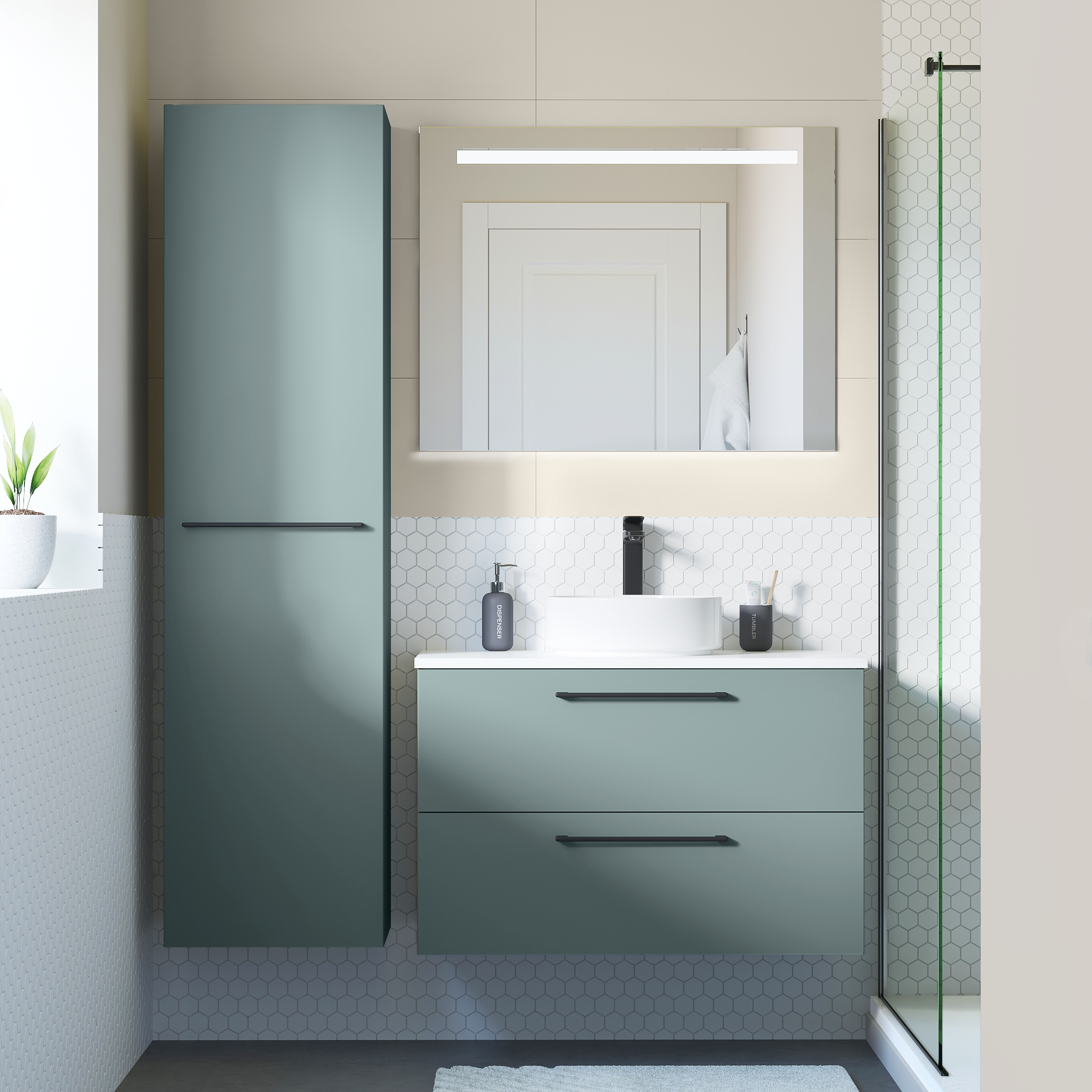 Drzwi do słupka Remix Celadon 45 x 173 Sensea - 2