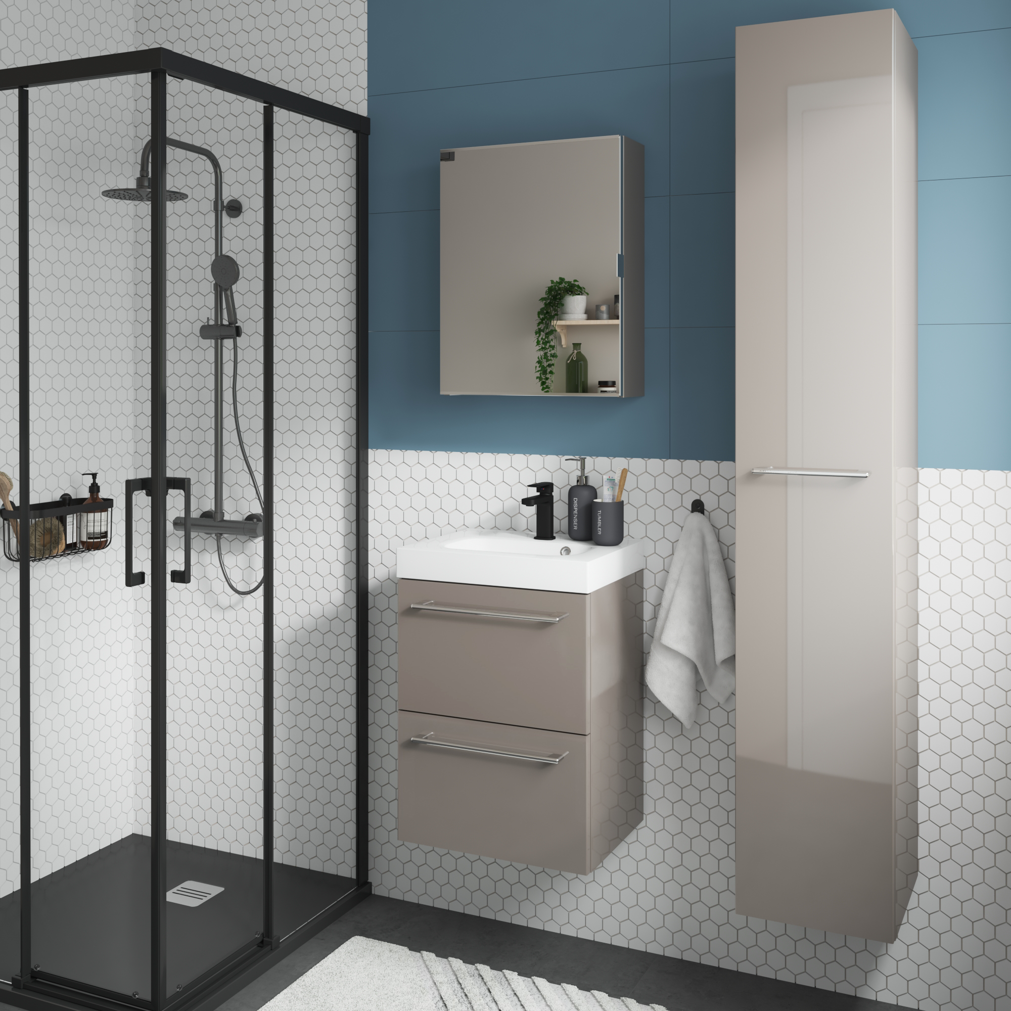 Lavabo a incasso rettangolare vasca centrale Remix L 46 x H 15 x P 35 cm in ceramica bianco lucido - 8