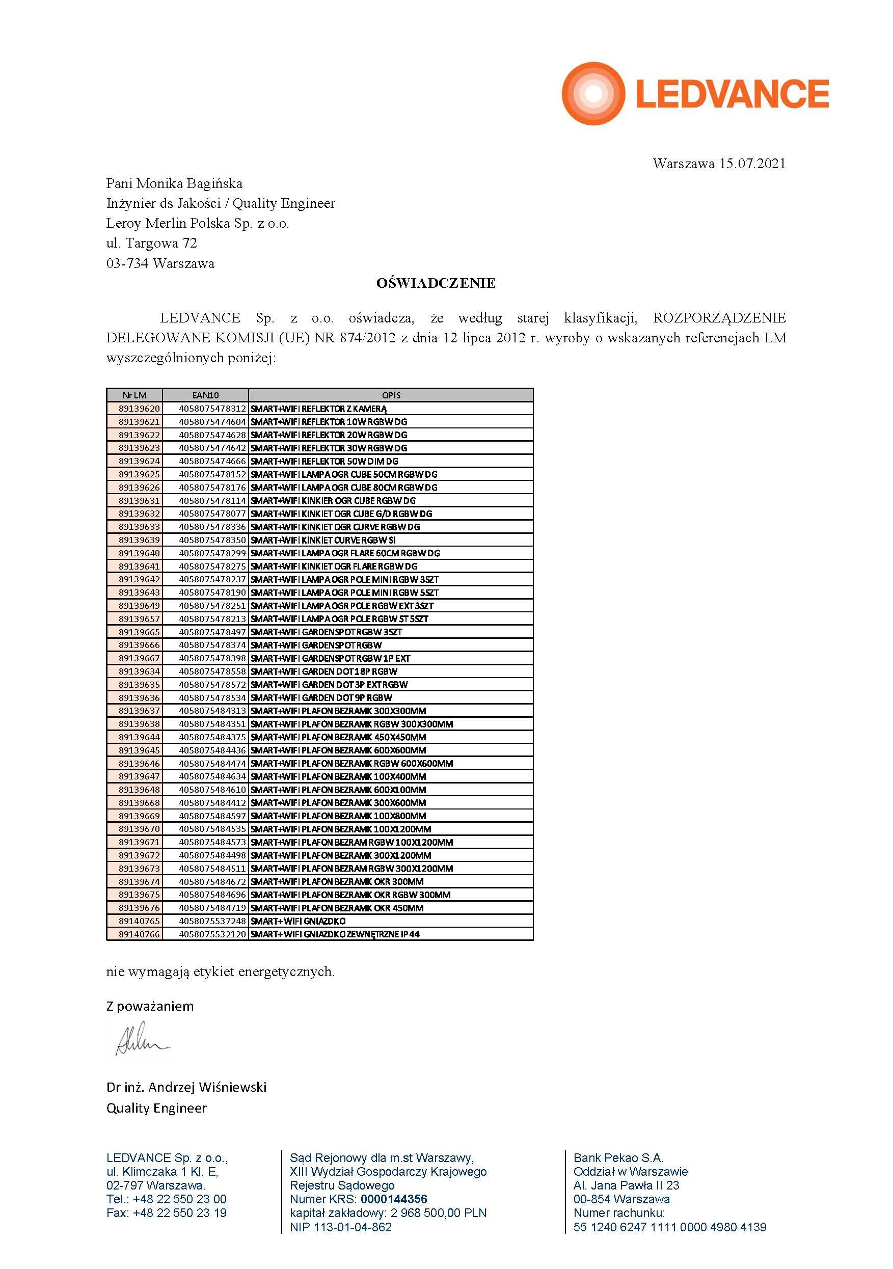 Panel LED Smart WiFi RGBW 100 x 1200 mm Ledvance - 6