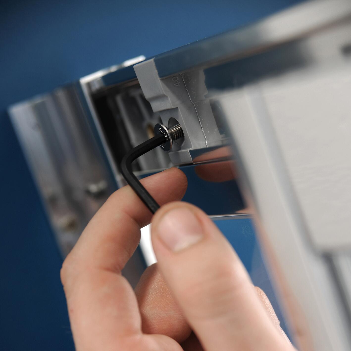 Porta doccia battente Slimline, L 80-90 cm x H 195 cm x SP 6 mm, profilo cromo - 3