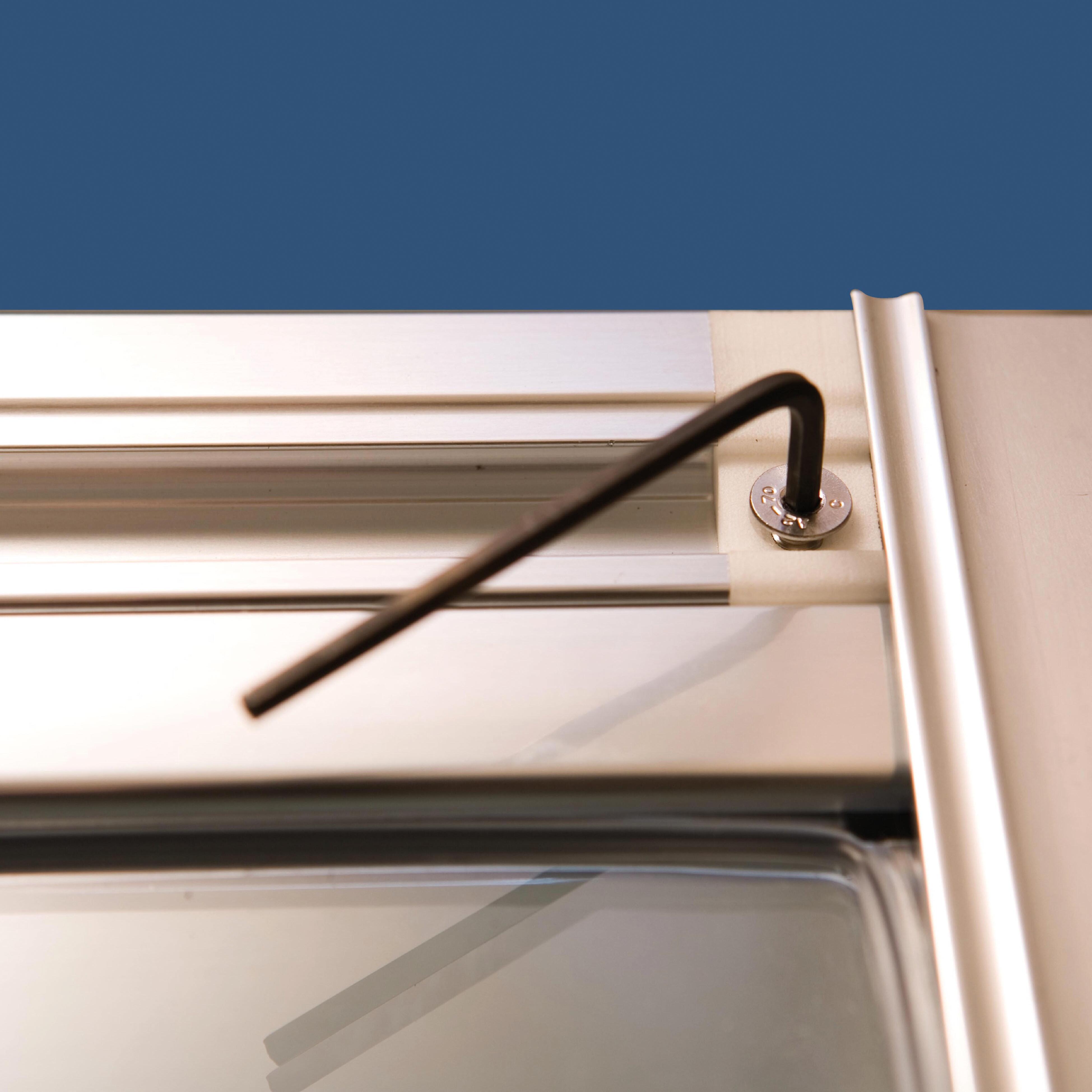 Porta doccia battente Slimline, L 80-90 cm x H 195 cm x SP 6 mm, profilo cromo - 6