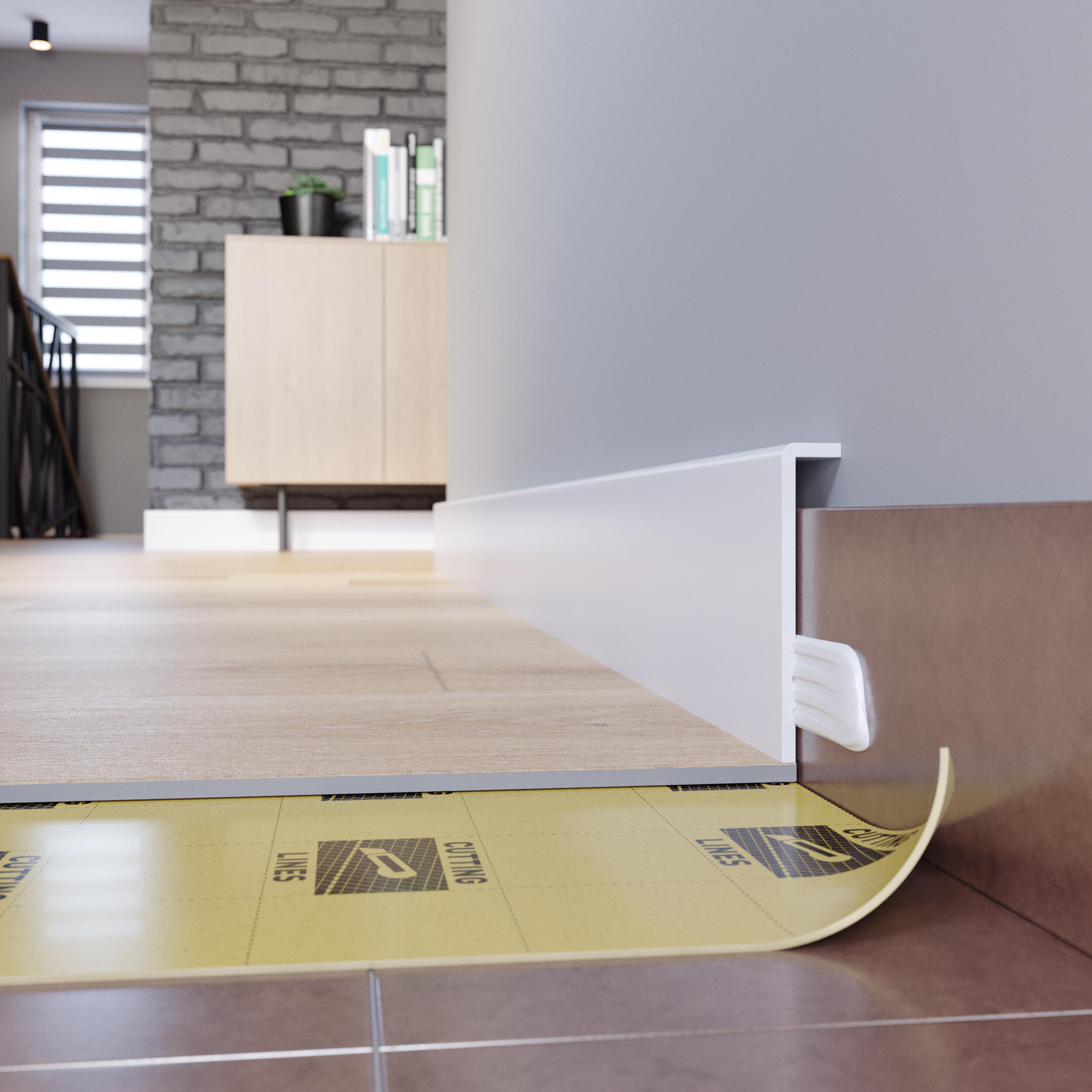 Rodapé de cobertura em PVC H20 branco mate 95x19x2200 mm Artens - 2