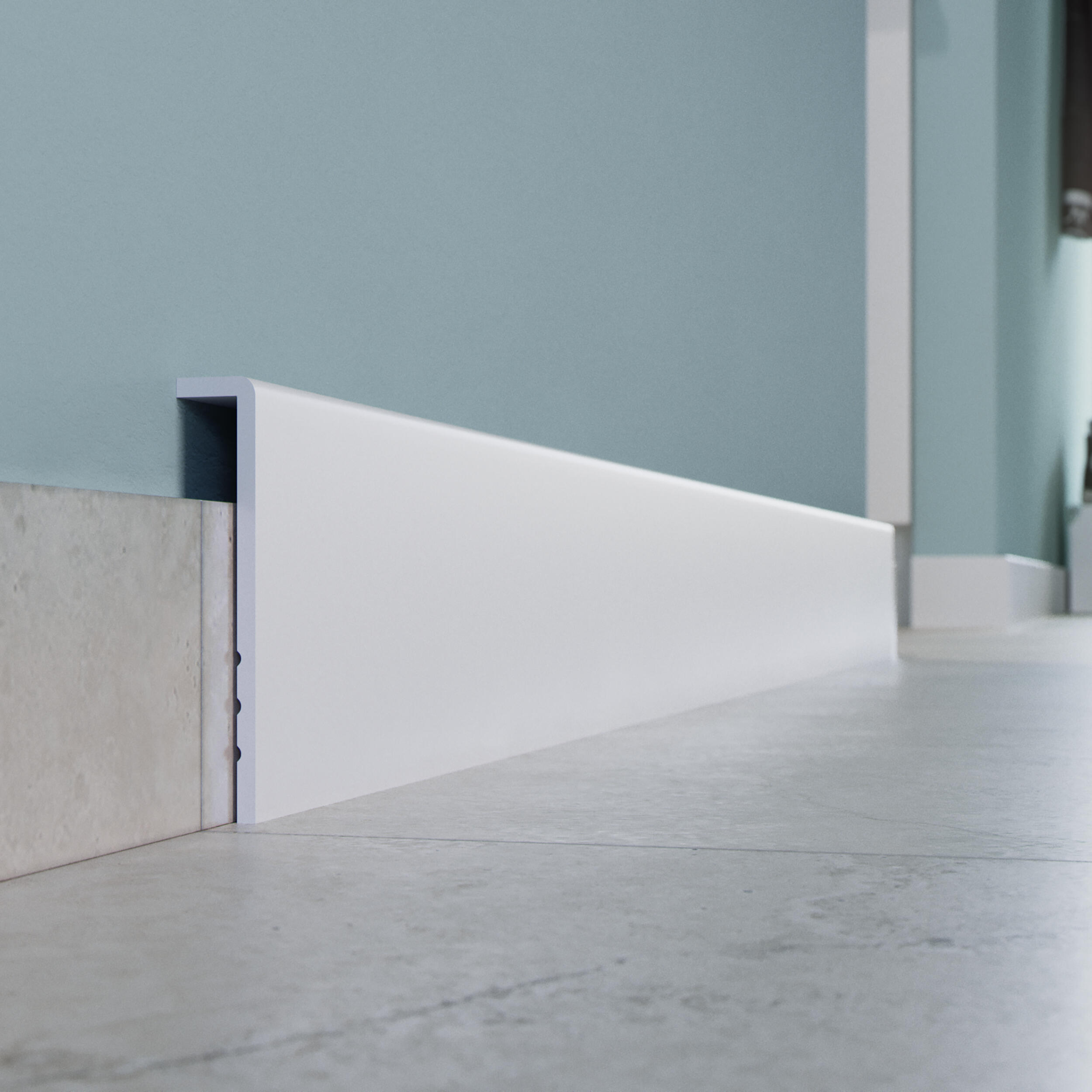 Rodapé de cobertura em PVC H20 branco mate 95x19x2200 mm Artens - 3