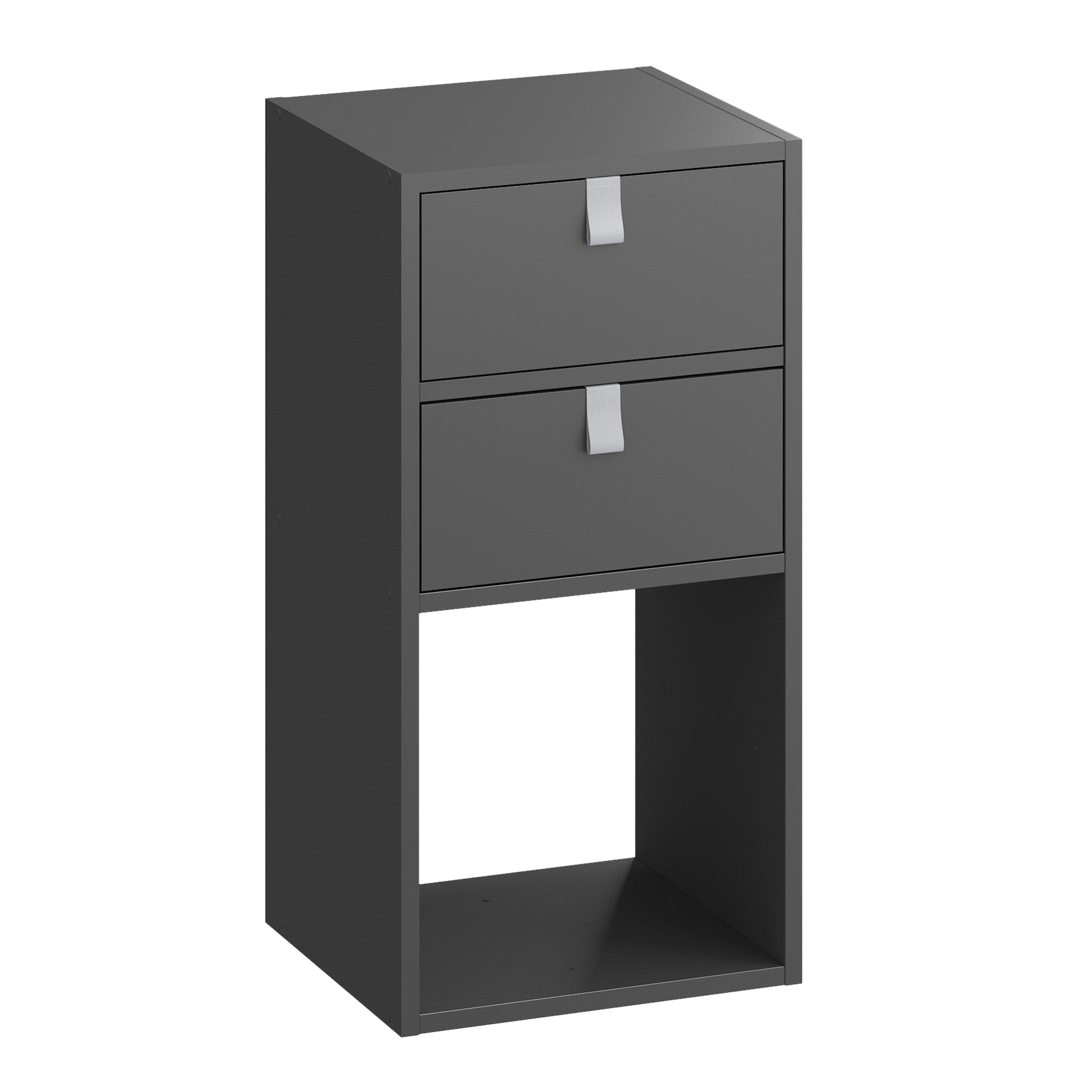 Gaveta para armário com frente Spaceo Kub 15 x 32,4 x 31,6 cm cinza - 11