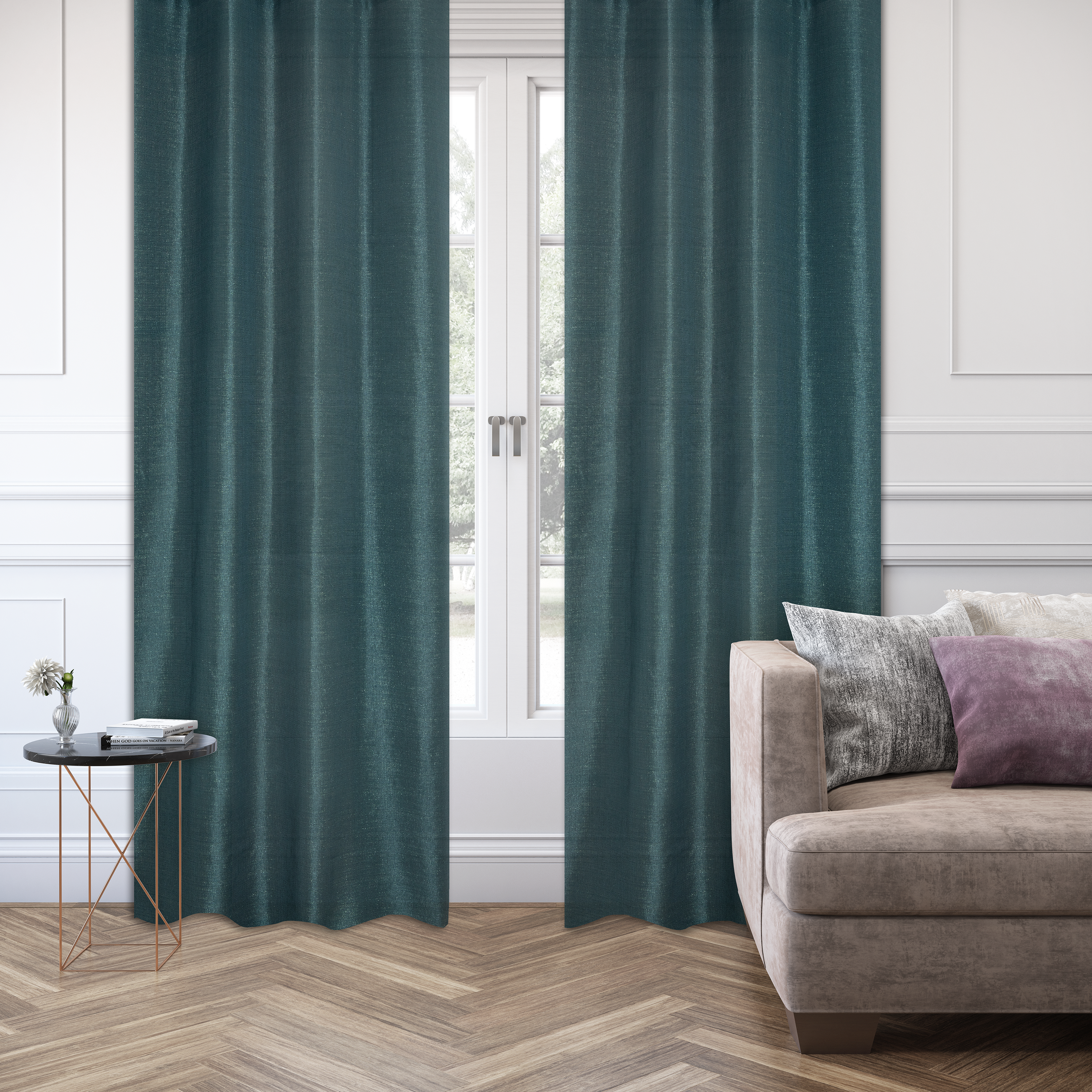 Rideau tamisant, Dario, vert H.260 x l.140 cm INSPIRE - 2