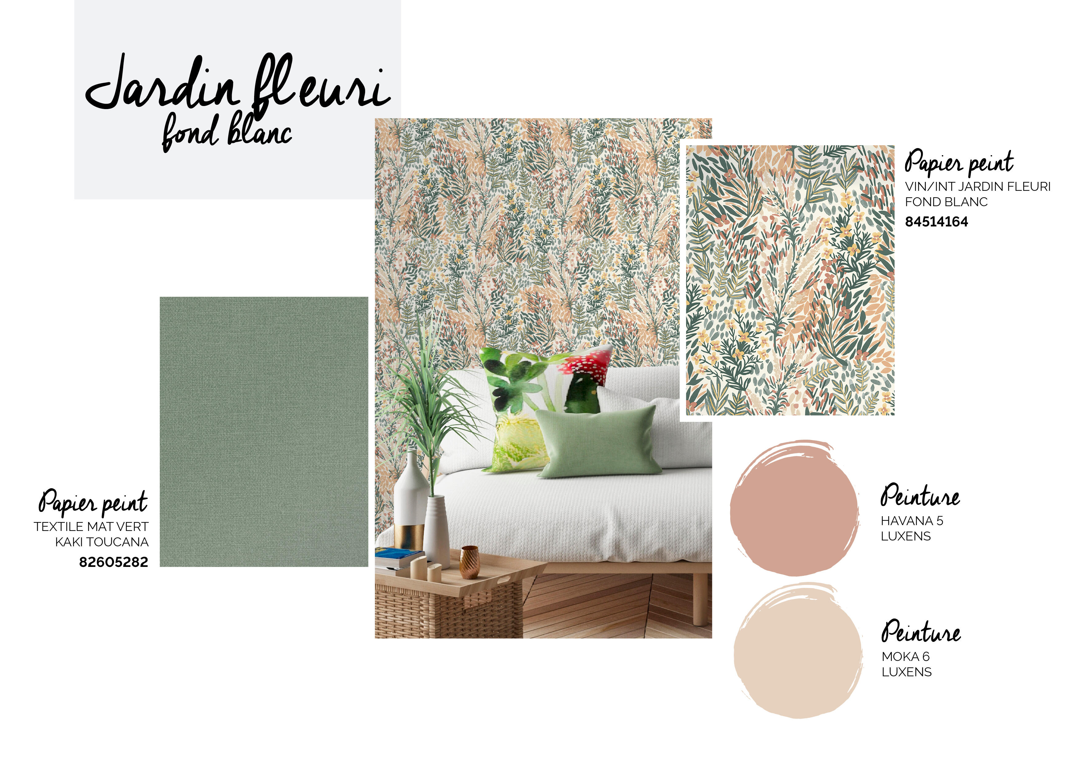 Papier peint intissé Textile mat INSPIRE vert kaki - 4