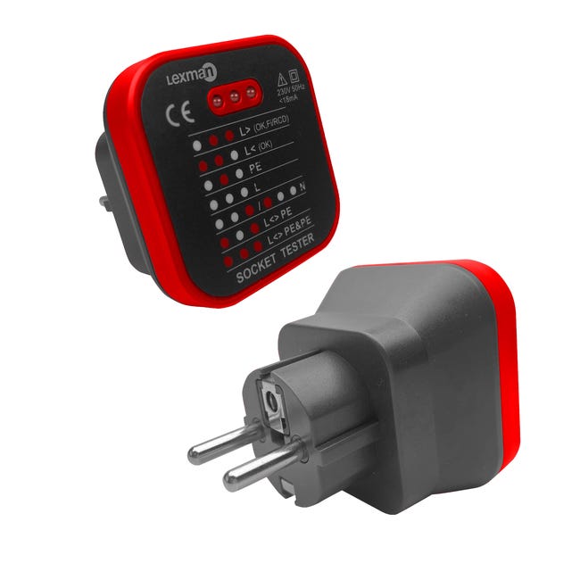 Testeur De Prise Électrique HT106D – Détecteur Prise UE 48-250V, Test RCD/GFCI, Polarity Check – Diagnostic Rapide & Sûr