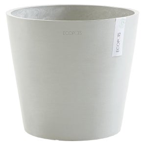 8x Vaso 28 X 28 CM Plastica Incl. Sottobicchieri Angolare Antracite da Fiori eBa